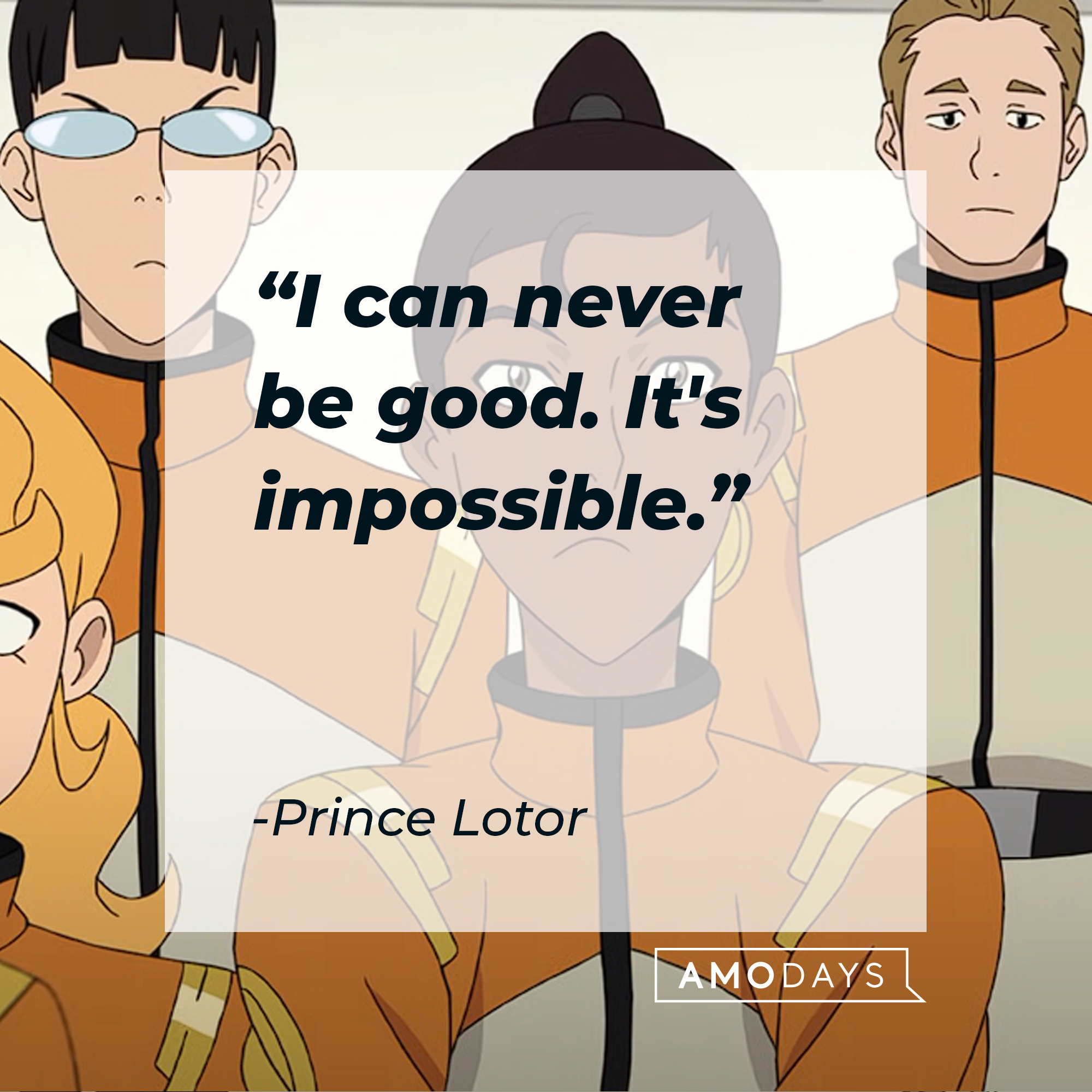Prince Lotor's quote: "I can never be good. It's impossible." | Source: youtube.com/netflixafterschool