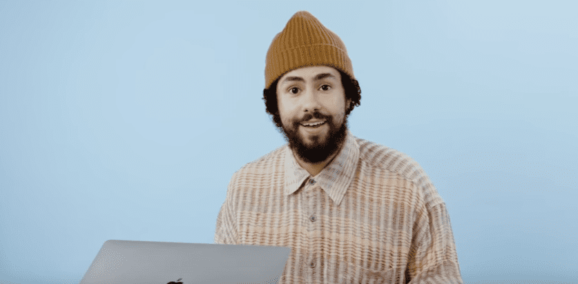 Photo of Ramy Youssef  during an episode of Actually Me | Photo: Youtube / GQ