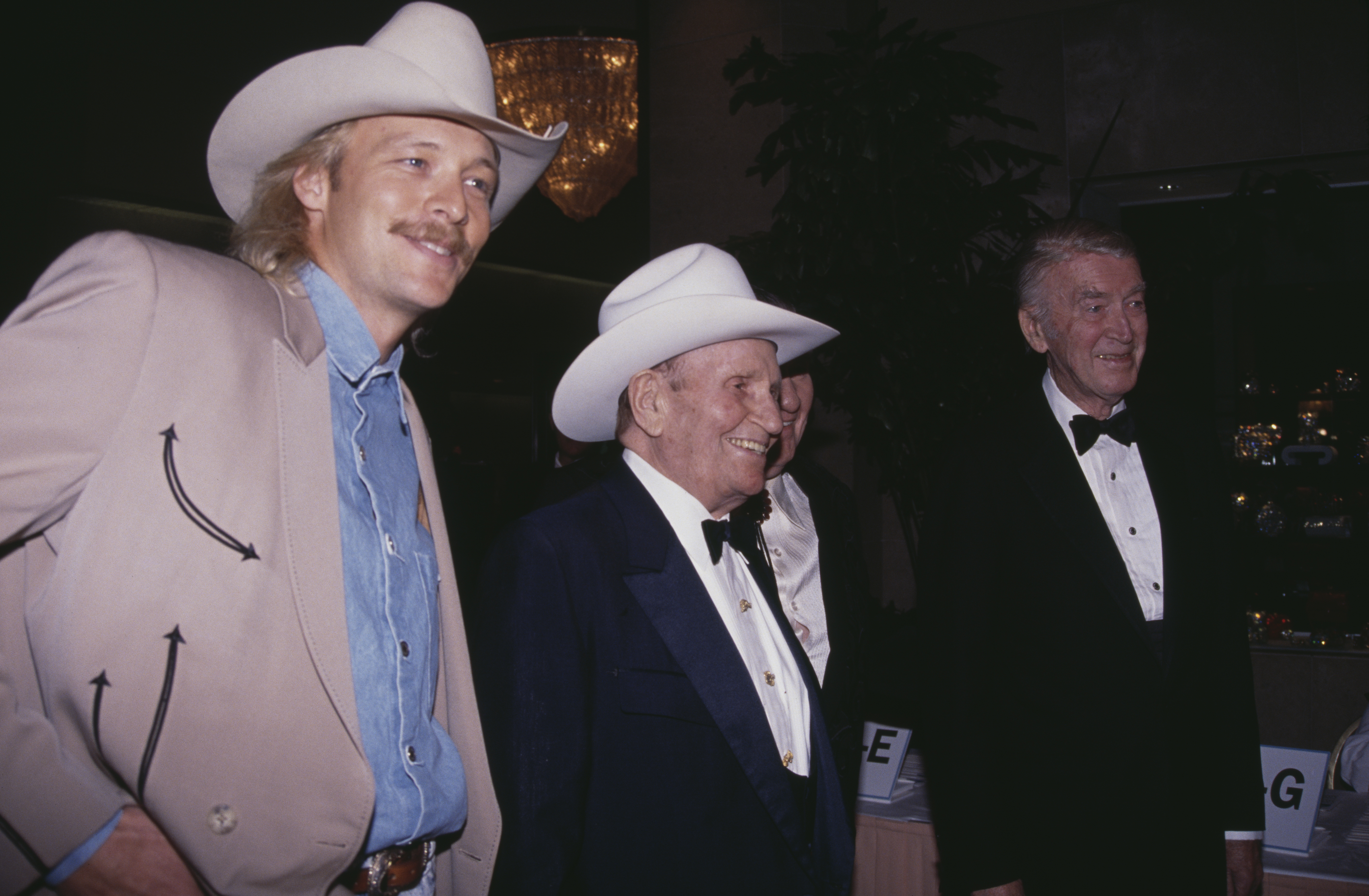Alan Jackson, Gene Autry, and James Stewart, circa 1990 | Source: Getty Images