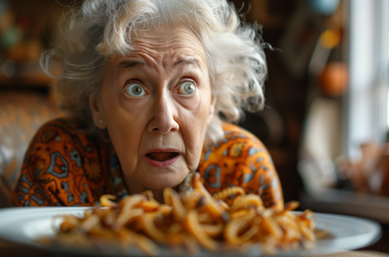 A woman shocked by her meal | Source: Midjourney