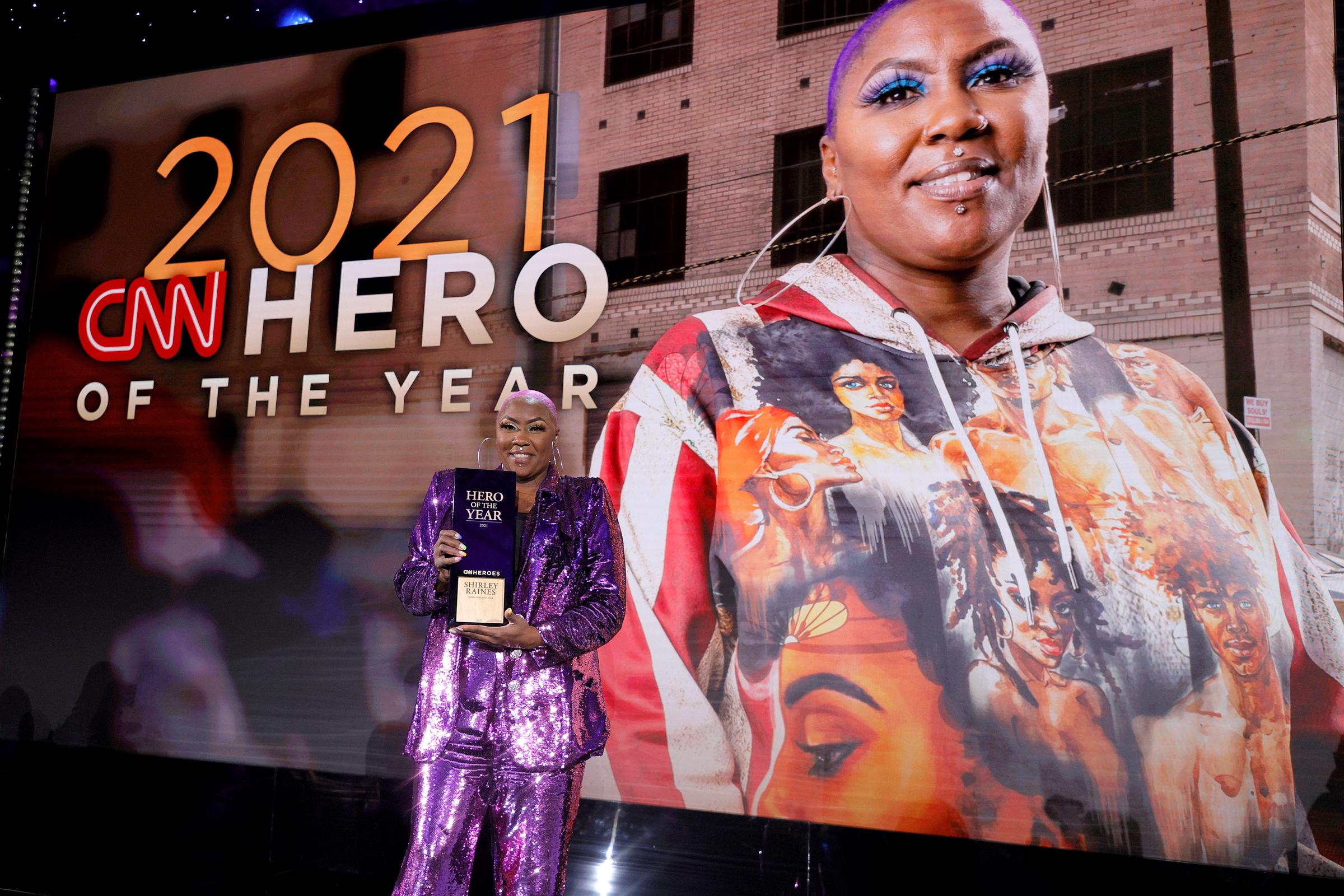 Shirley Raines poses onstage during the 15th Annual CNN Heroes: All-Star Tribute on December 12, 2021 | Source: Getty Images