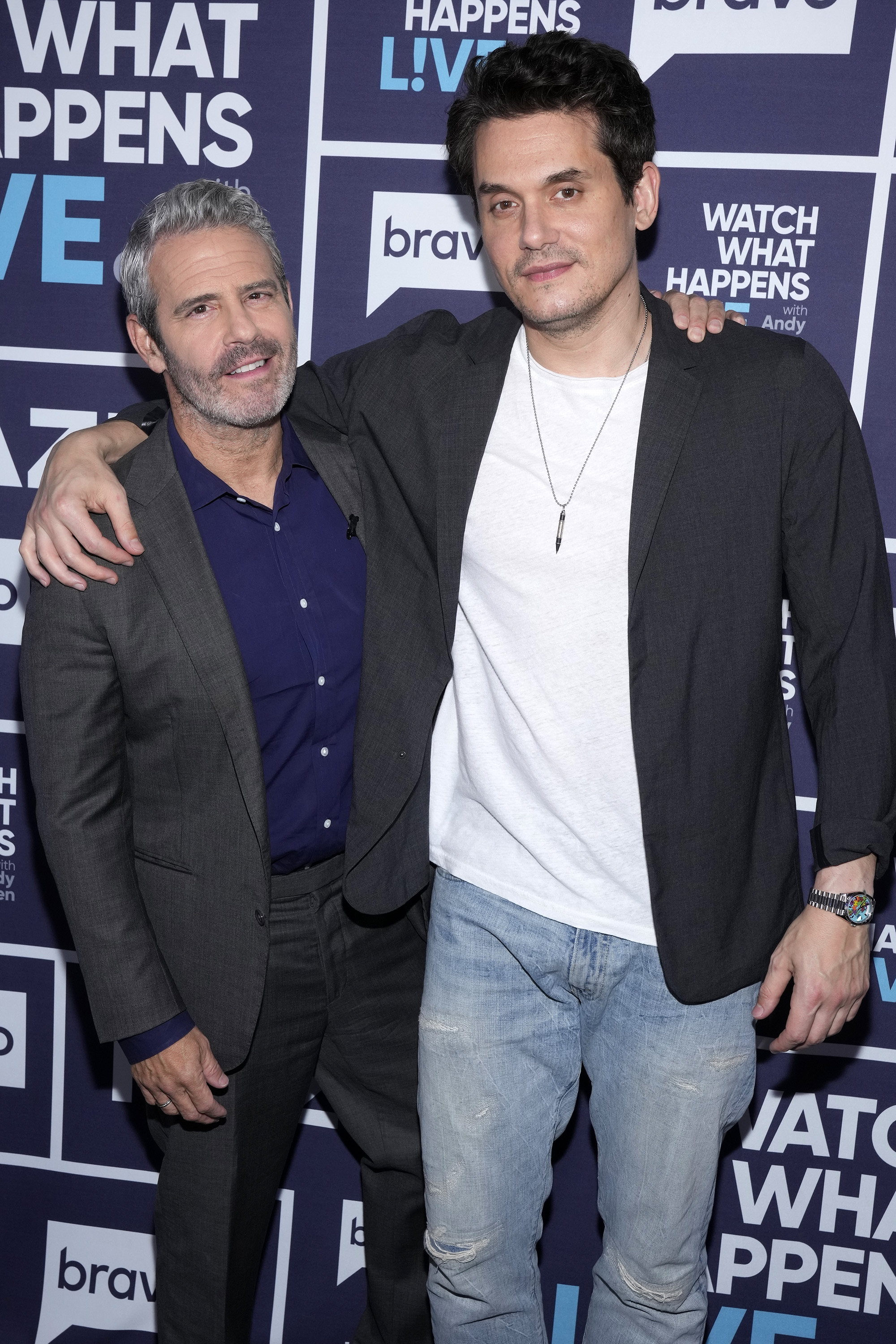 Andy Cohen and John Mayer on season 20 of "Watch What Happens Live With Andy Cohen" on October 2, 2023 | Source: Getty Images