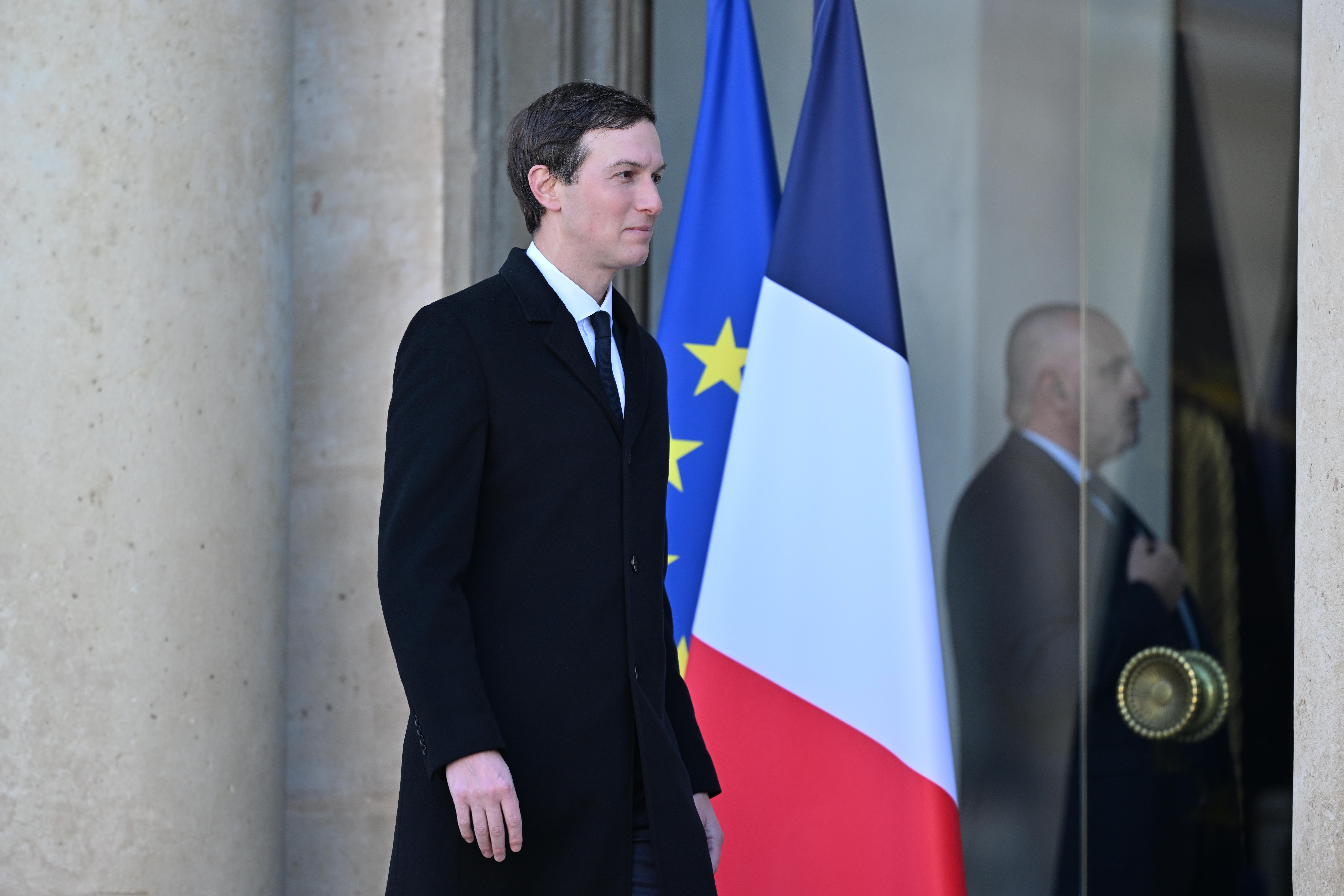 Jared Kushner arrives at the Elysee Palace in Paris ahead of the Coalition of the Willing summit on Ukraine security guarantees on January 6, 2026. | Source: Getty Images