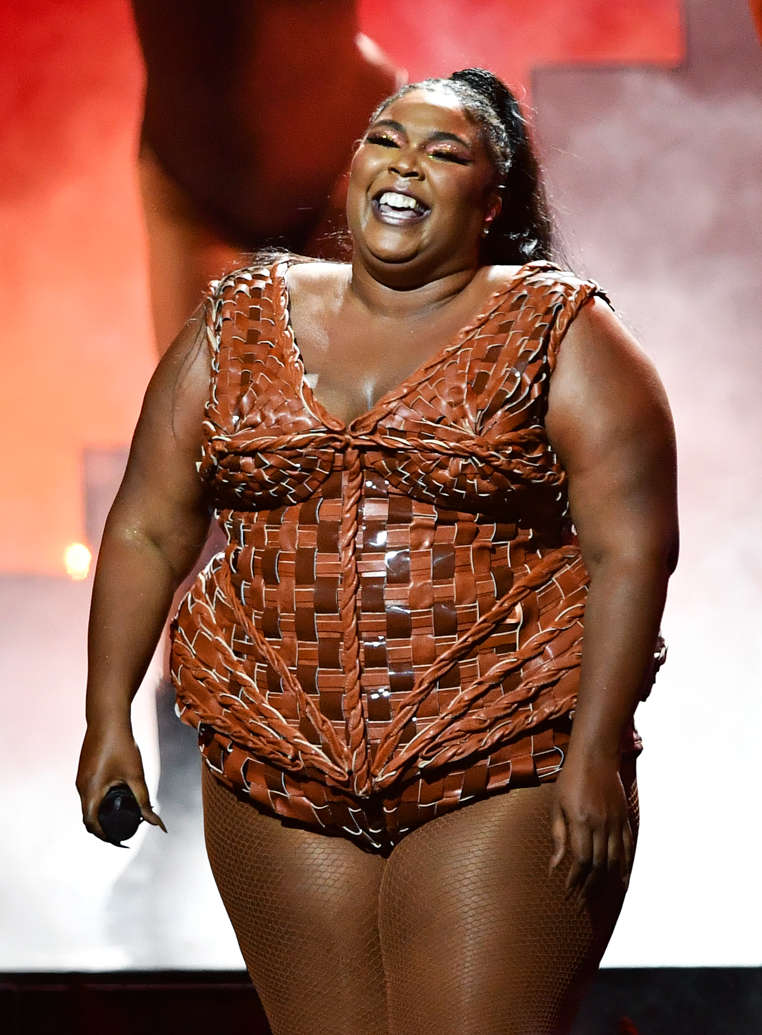 Lizzo performs during The Brit Awards in London, England, on February 18, 2020 | Source: Getty Images