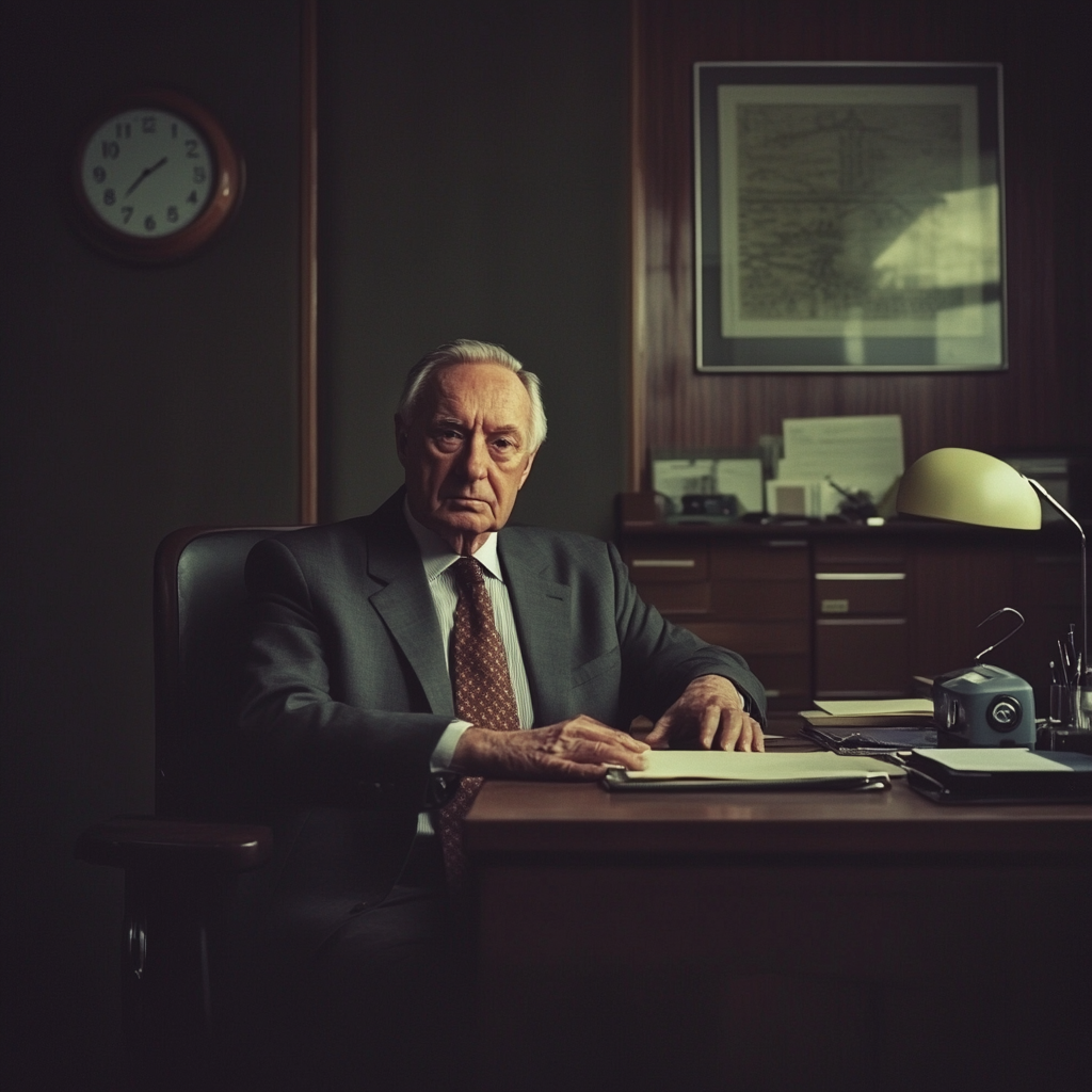 A man sitting at his desk | Source: Midjourney