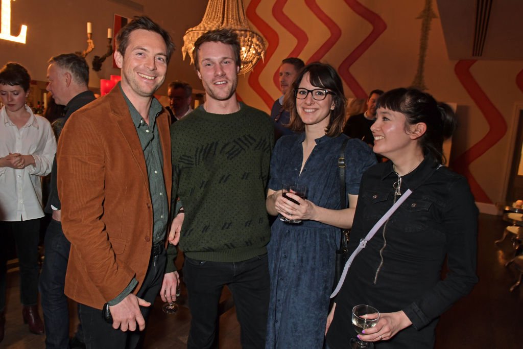 Stephen Campbell Moore, Hugh Skinner, Louise Ford and Sophie Wu attend a drinks reception at a special screening of "Greed" at The Ham Yard Hotel on February 13, 2020 | Photo: Getty Images