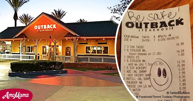 4 cops were having regular meal at cafe. But this time the note on their check was unusual
