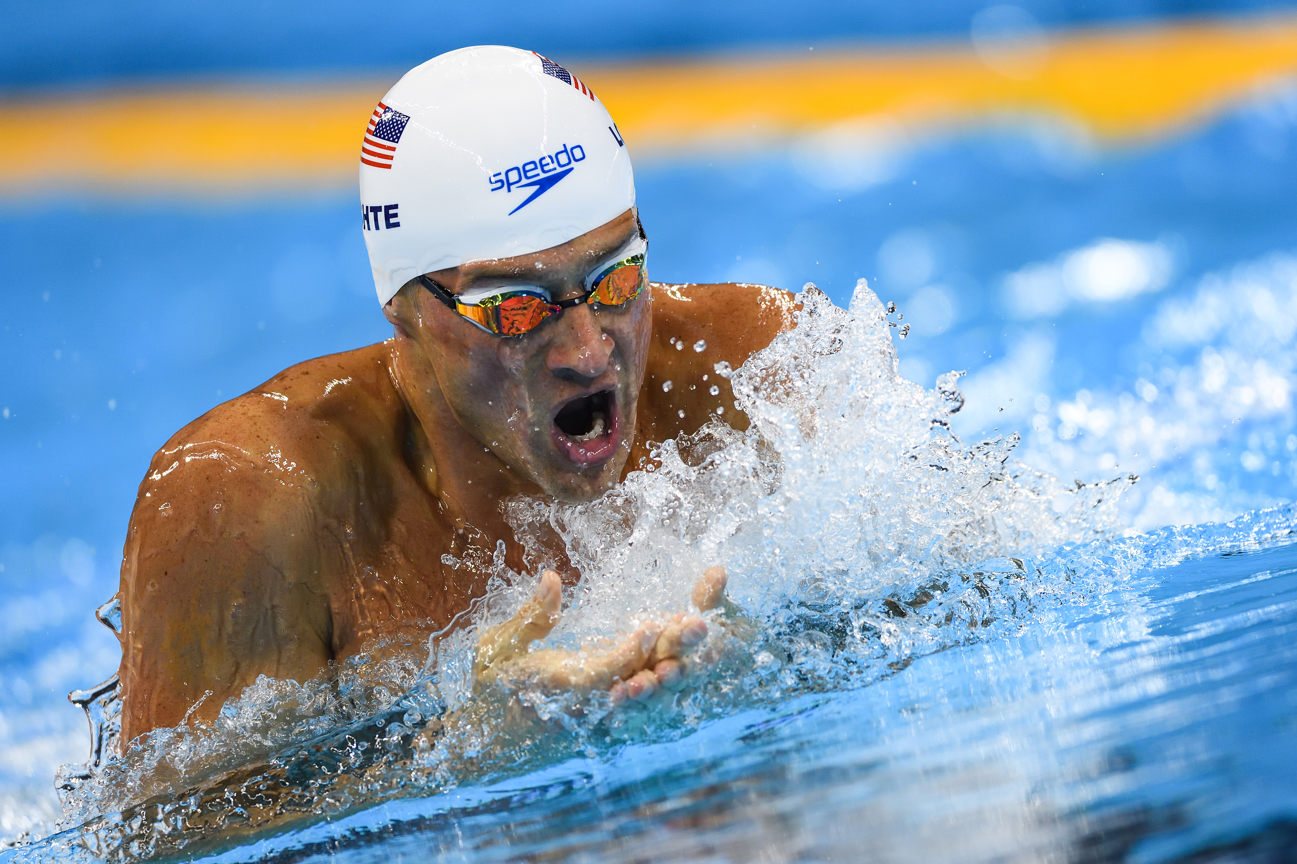 Ryan Lochte competes in the swimming men's 200m individual medley at the XXXI Olympic Games in Rio de Janeiro, on August 10, 2016. | Source: Getty Images