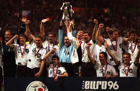 EURO 1996 CZE - GER 1:2 n.V. London; Deutschland - Europameister 1996 | Quelle: Getty Images