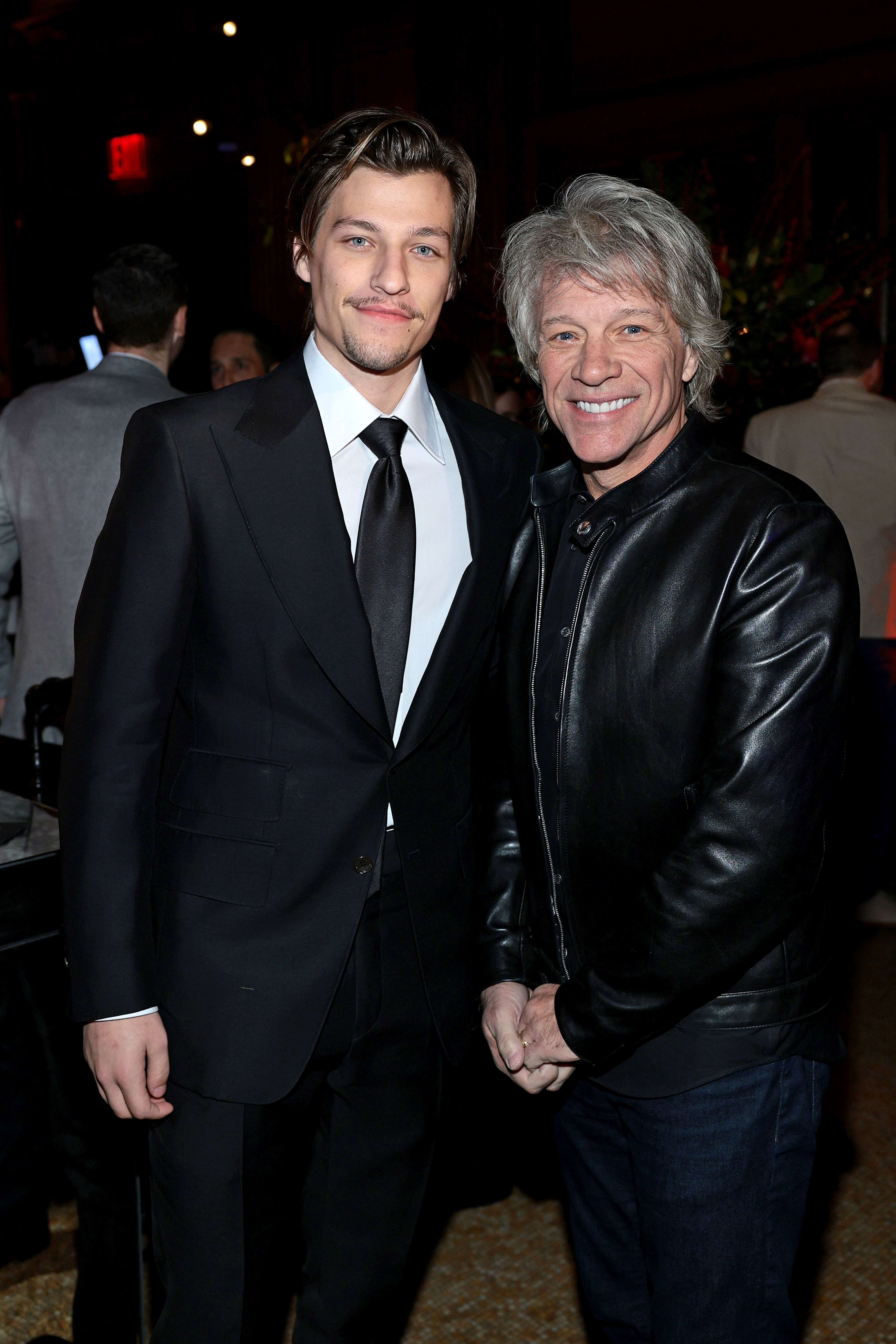 Jake Bongiovi and Jon Bon Jovi at the premiere of "Damsel" in New York City on March 1, 2024 | Source: Getty Images