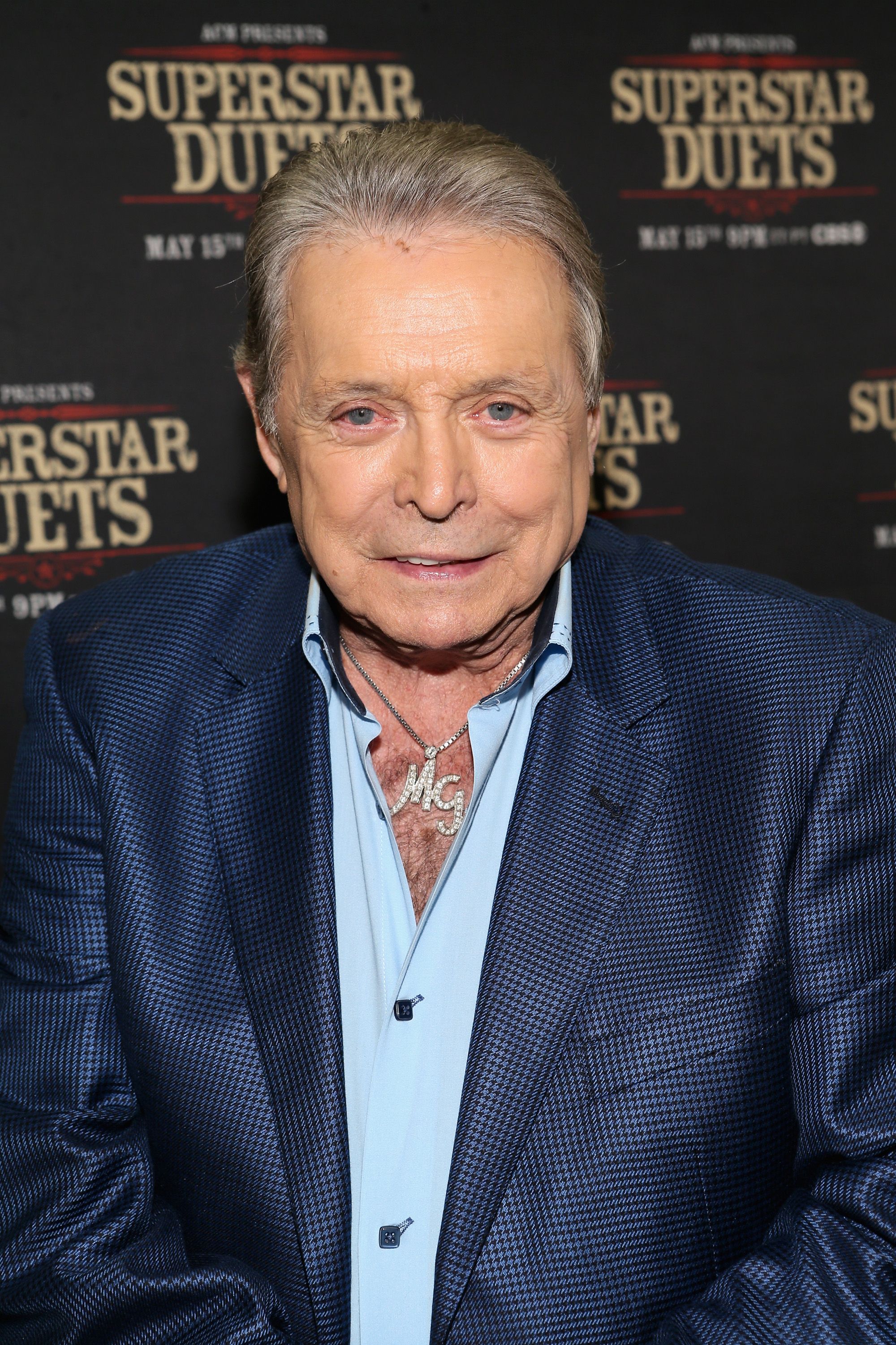 Mickey Gilley during the ACM Presents: Superstar Duets at Globe Life Park in Arlington on April 17, 2015, in Arlington, Texas. | Source: Getty Images
