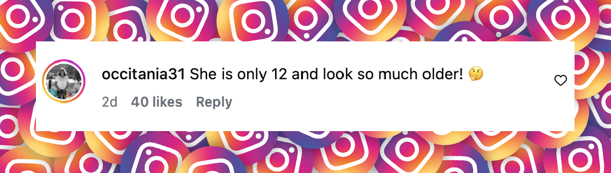 A netizen's reaction to North West's appearance on TikTok, posted on December 14, 2025 | Source: Instagram/Backgrid USA