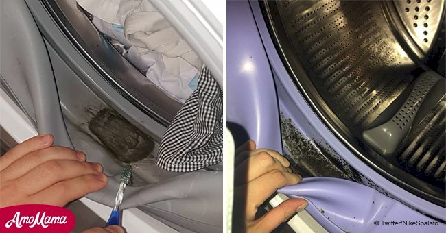 Mothers discover washing machines store toxic black mould and leak toxic scent into the air