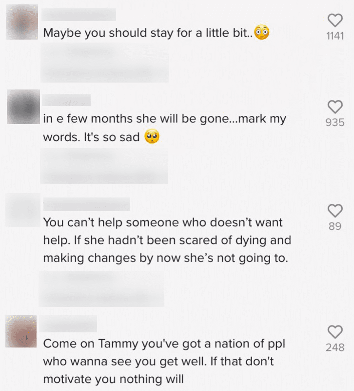 Tammy's fans commented on her recent TikTok video. | Photo: Tiktok/itsqueentammy86