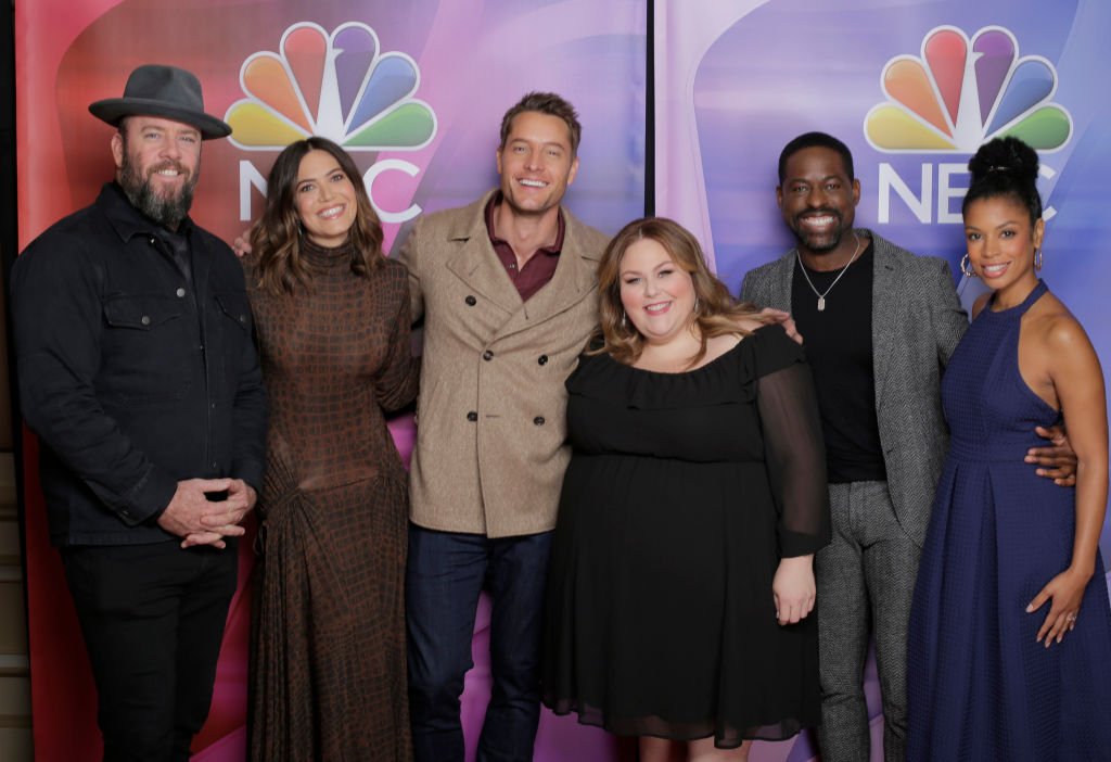 "This Is Us" cast Chris Sullivan, Mandy Moore, Justin Hartley, Chrissy Metz, Sterling K. Brown, Susan Kelechi Watson on a press tour | Source: Getty Images