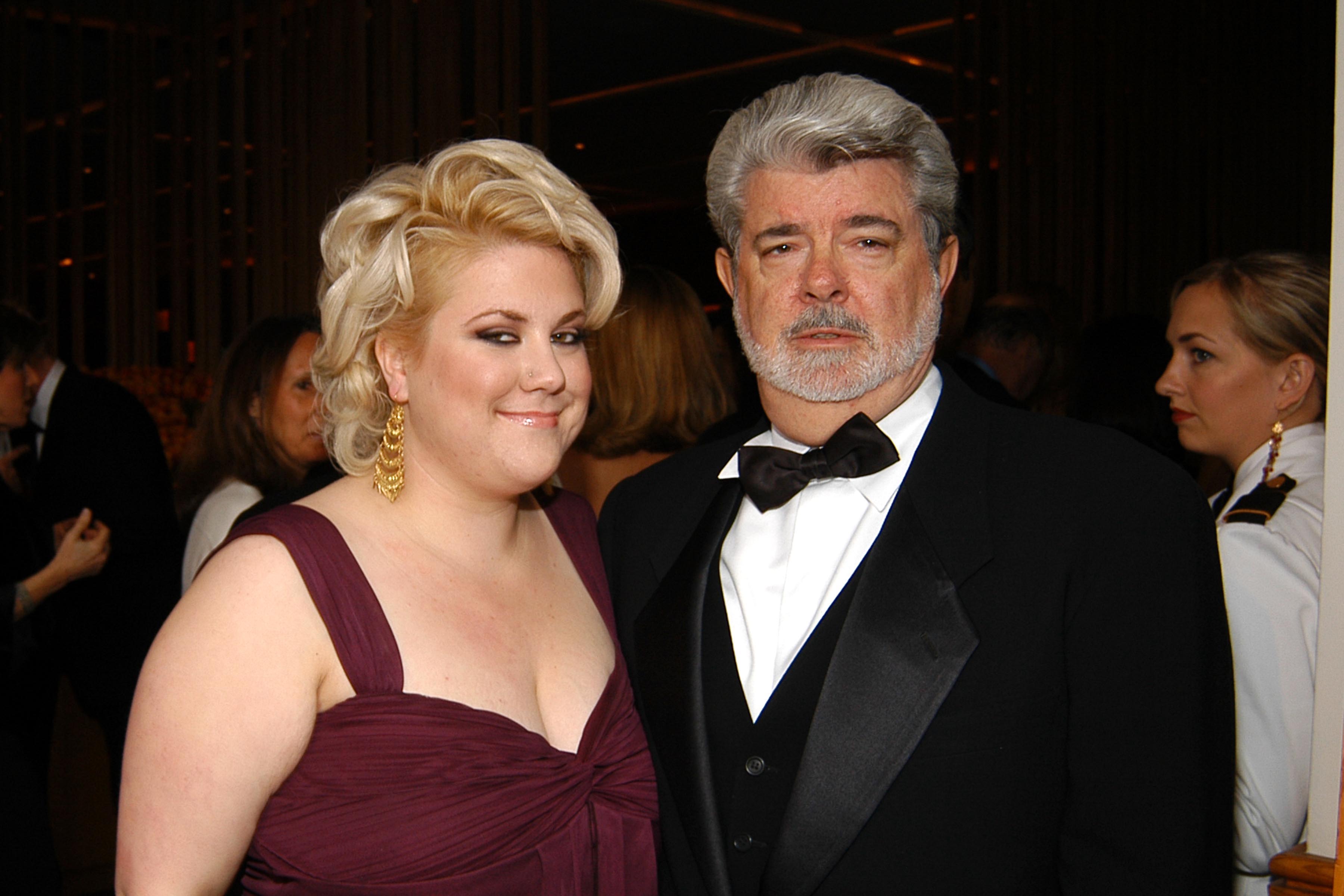 Katie Lucas and George Lucas at the Vanity Fair Oscar Party on March 5, 2006 | Source: Getty Images