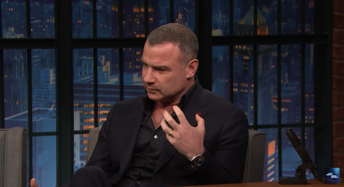 Liev Schreiber describes symptoms he experienced during a sudden medical episode to host Seth Meyers on the late-night show | Source: YouTube/LateNightSeth