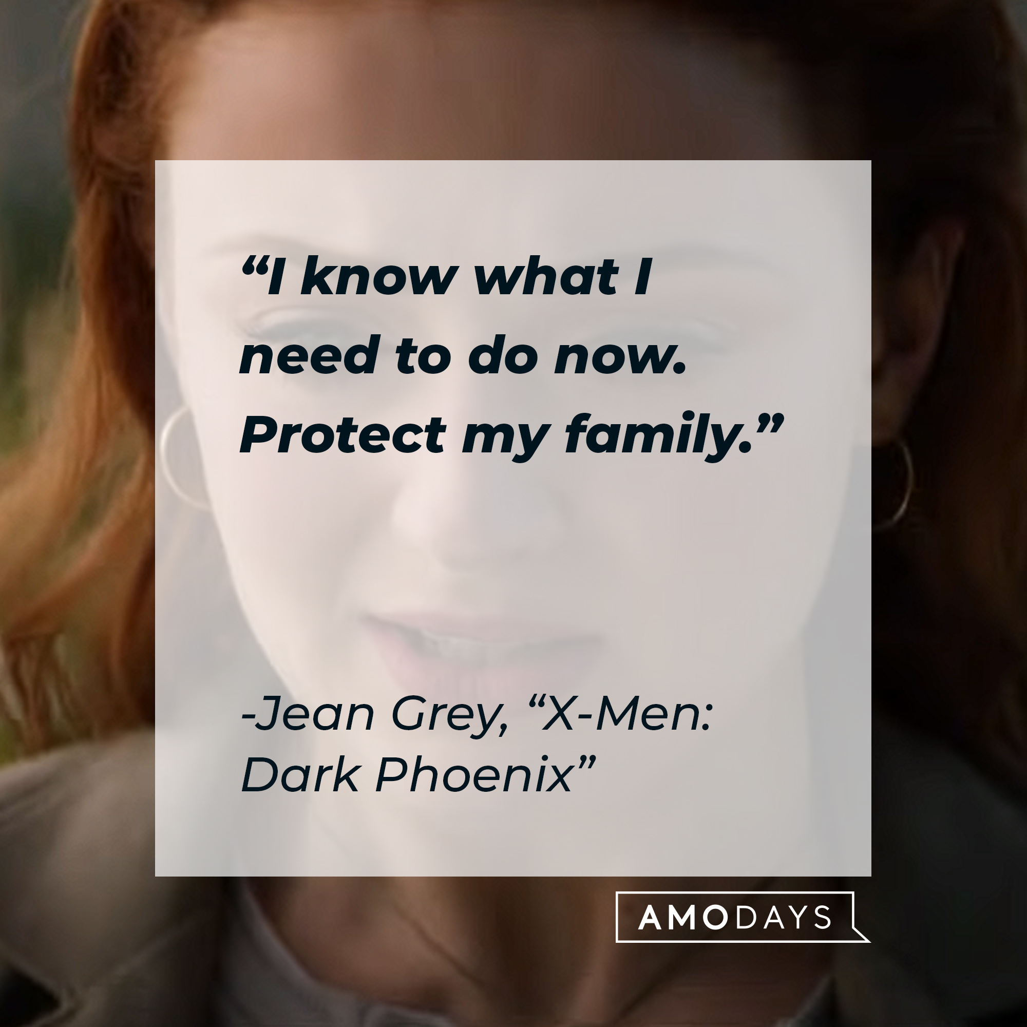 Jean Grey’s quote: "I know what I need to do now. Protect my family." | Image: Youtube.com/20thCenturyStudios