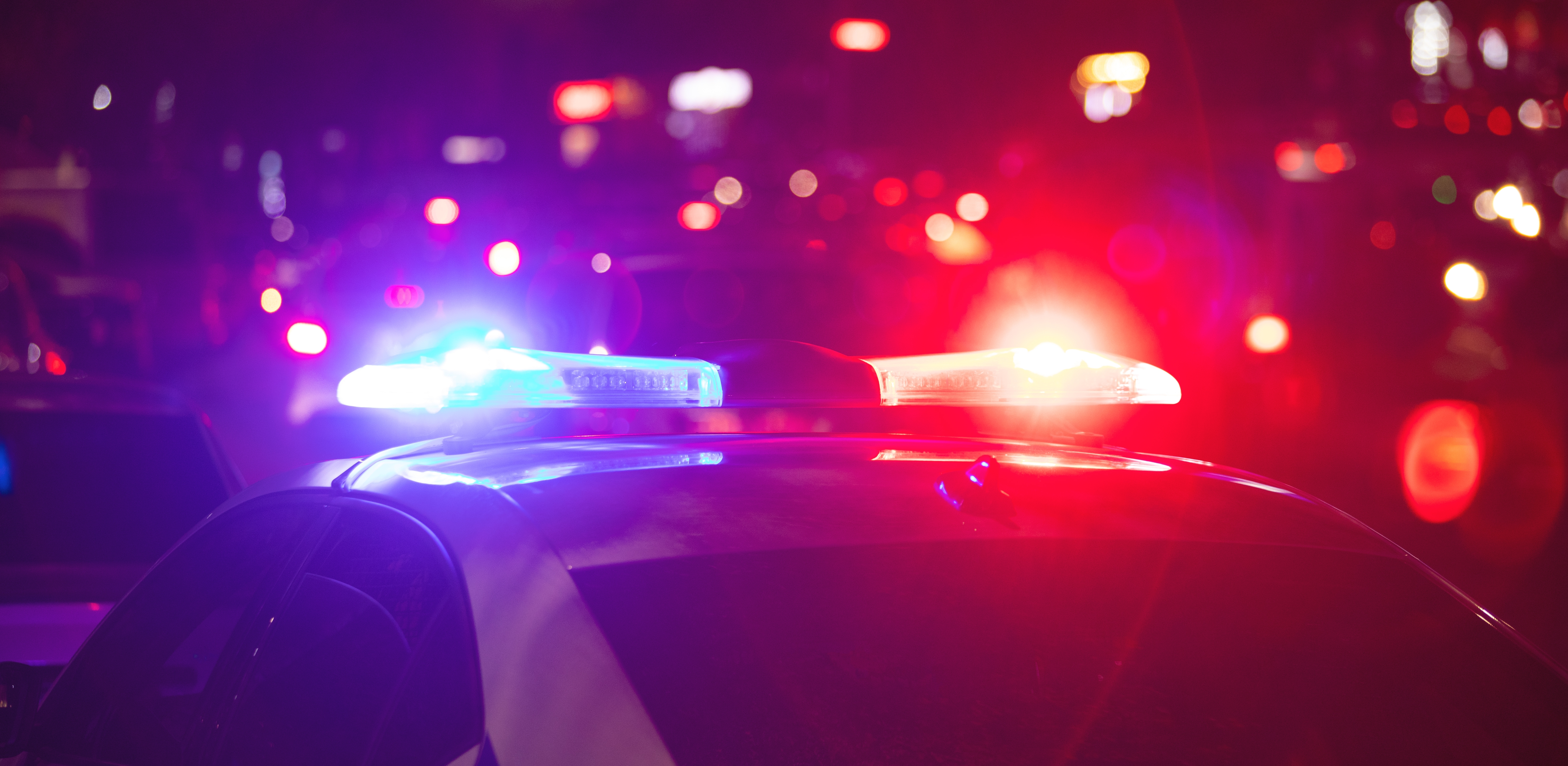 A lit up police car | Source: Shutterstock