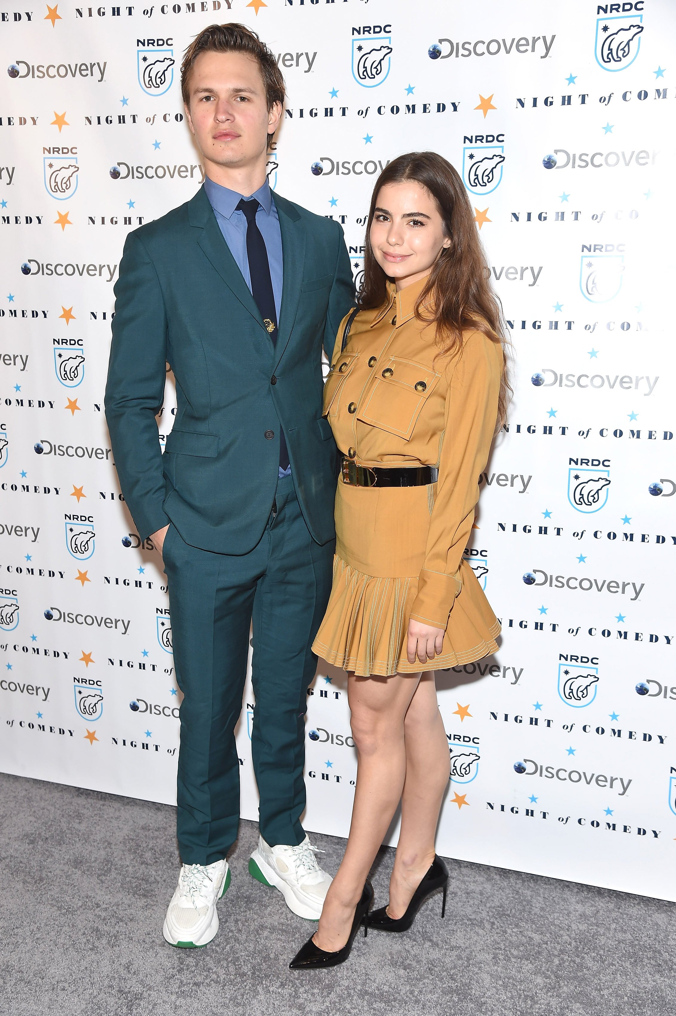 Actor Ansel Elgort and Violetta Komyshan attend the NRDC's 'Night of Comedy' benefit at New York Historical Society on April 30, 2019, in New York City. | Source: Getty Images