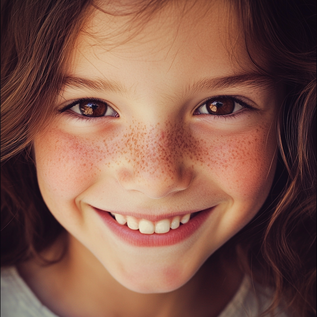 A smiling little girl | Source: Midjourney