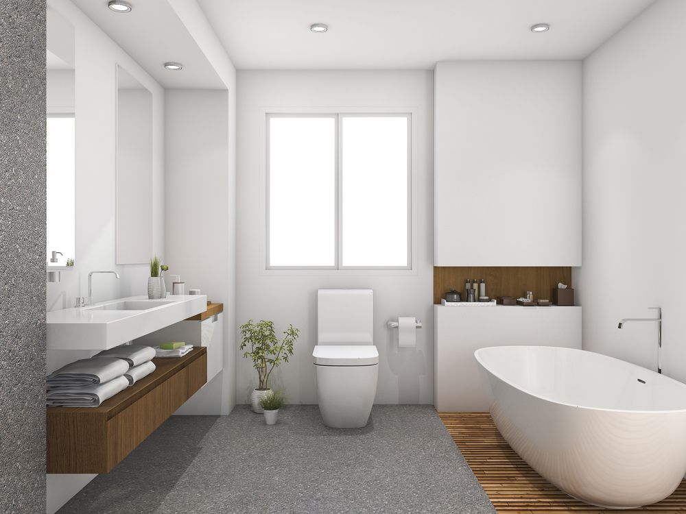 A clean minimalist bathroom. | Source: Shutterstock