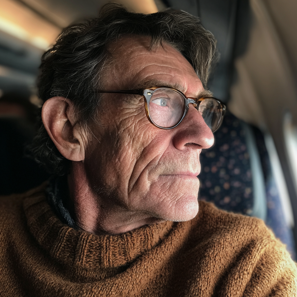 An older man wearing a brown sweater | Source: Midjourney