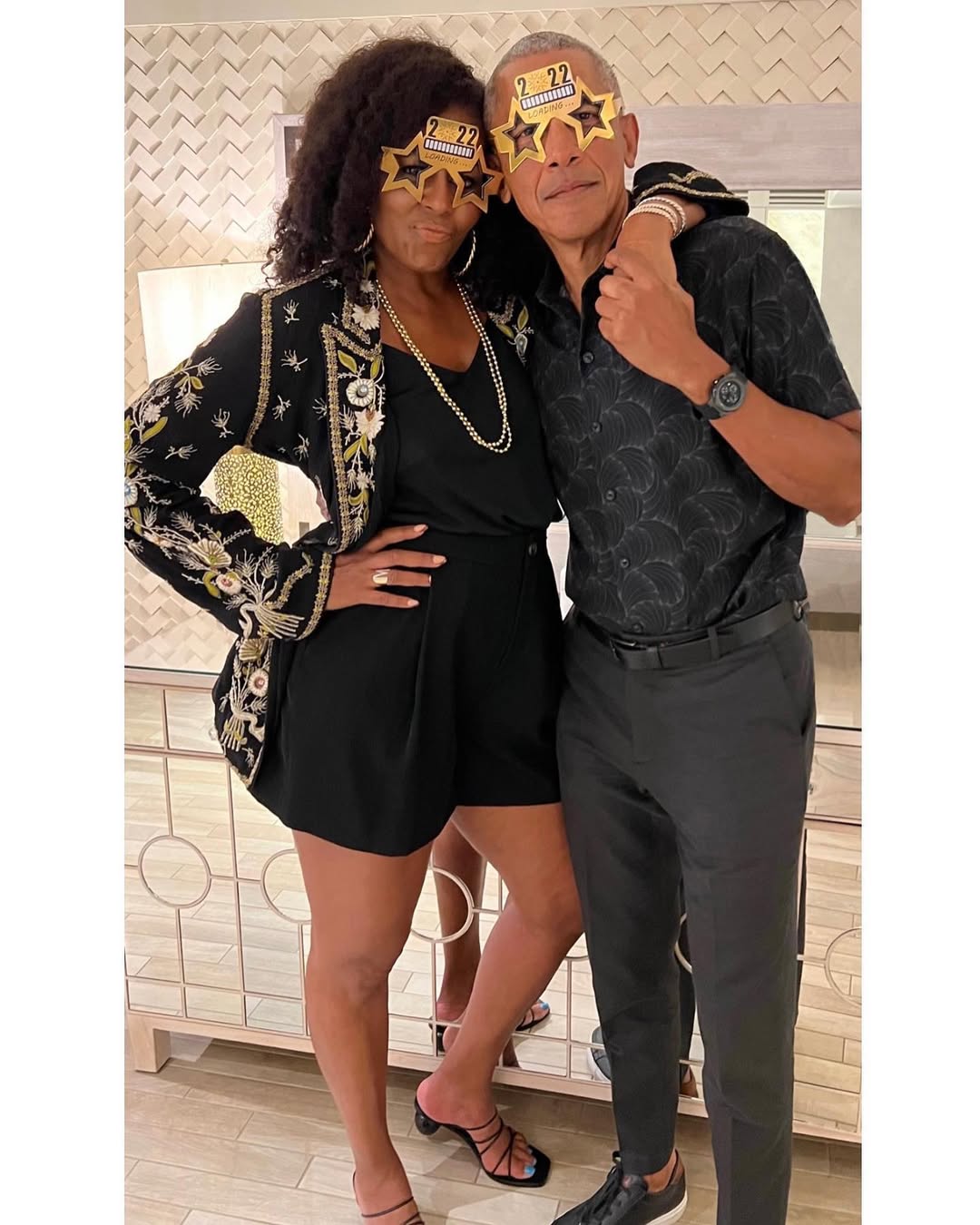 Michelle and Barack Obama from a post dated January 2, 2022. | Source: Instagram/michelleobama
