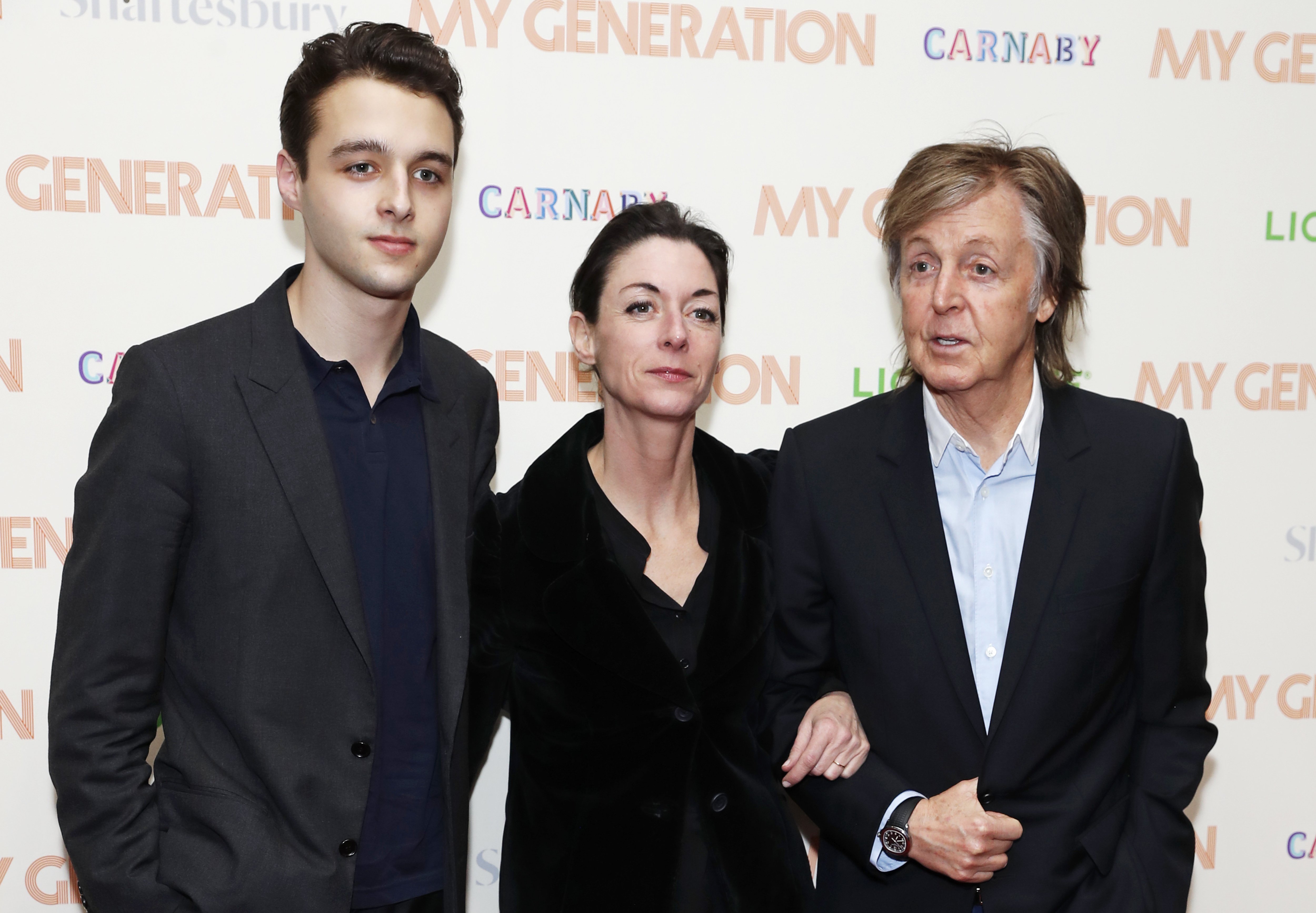 Arthur Donald, Mary McCartney and Sir Paul McCartney attend a special screening of "My Generation" at the BFI Southbank on March 14, 2018 in London, England on March 14, 2018 | Source: Getty Images 