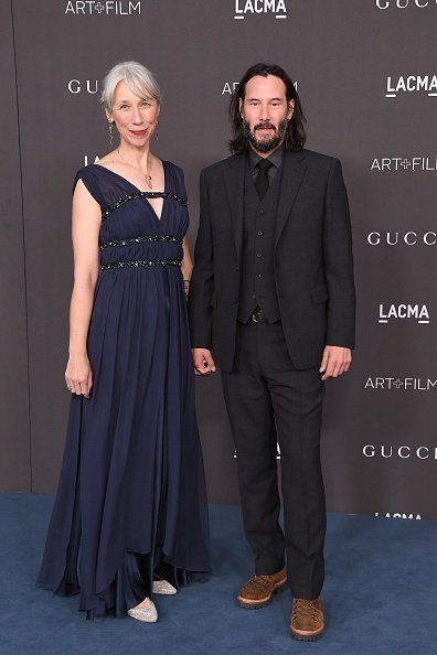Alexandra Grant and Keanu Reeves attend the 2019 LACMA 2019 Art + Film Gala Presented By Gucci at LACMA on November 02, 2019 in Los Angeles, California | Photo: Getty Images