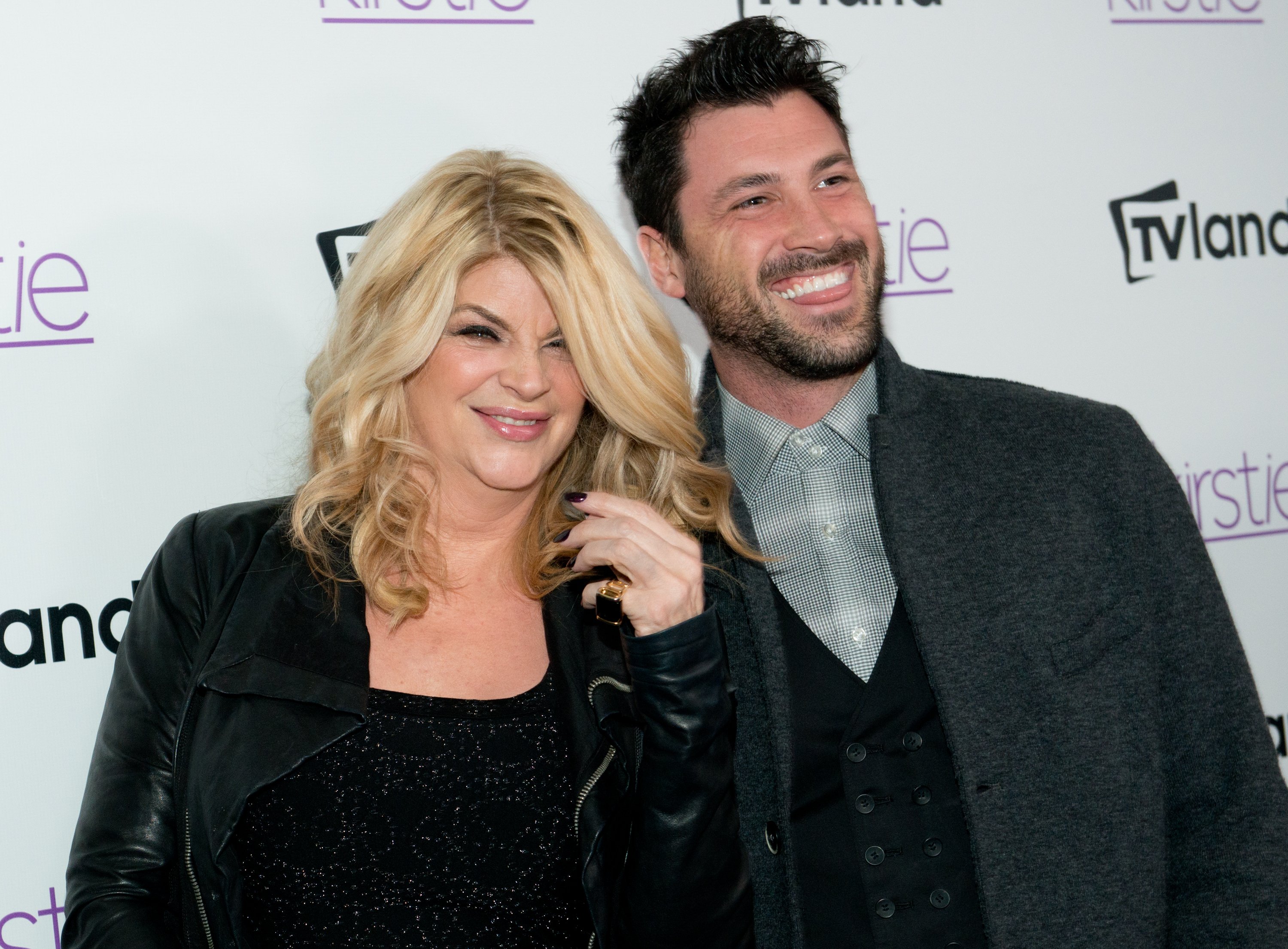 Actress Kirstie Alley and TV personality Maksim Chmerkovskiy on December 3, 2013 in New York City. | Source: Getty Images