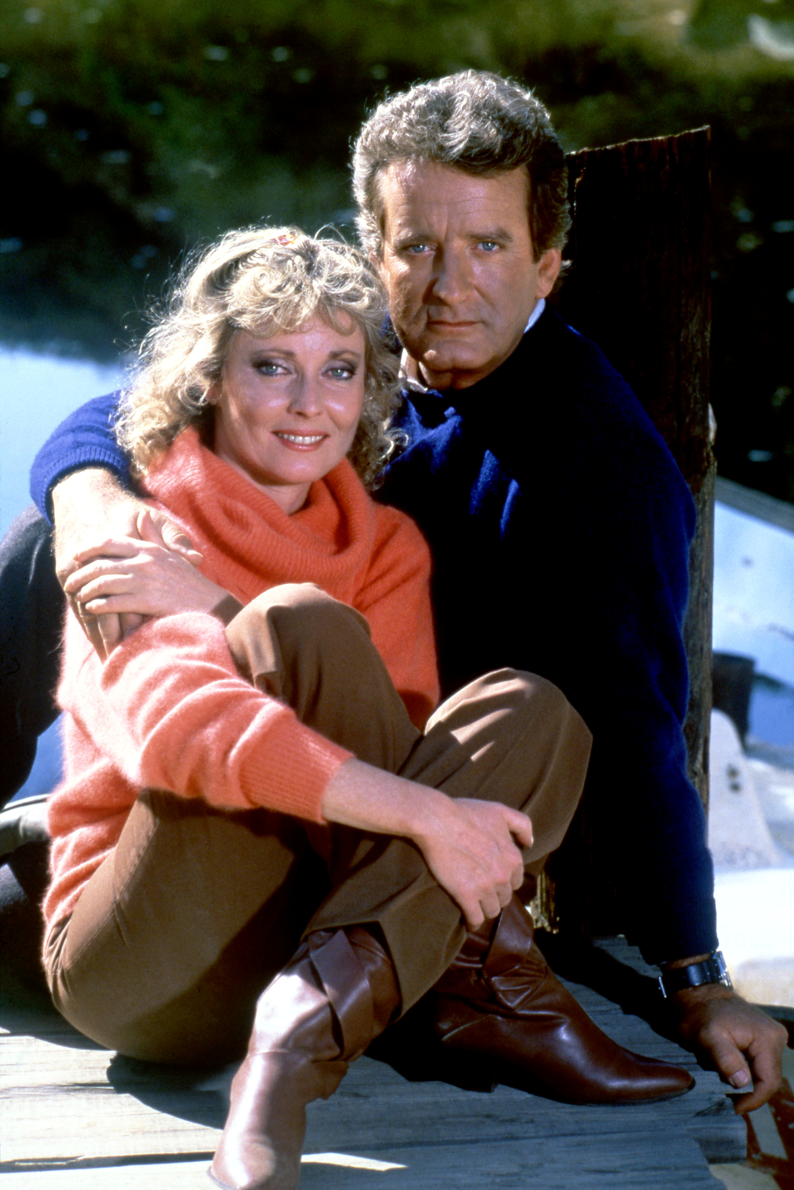 Nicolas Coster and Judith McConnell of the American television soap opera "Santa Barbara", pose for a portrait in Los Angeles, California, circa 1986. | Source: Getty Images