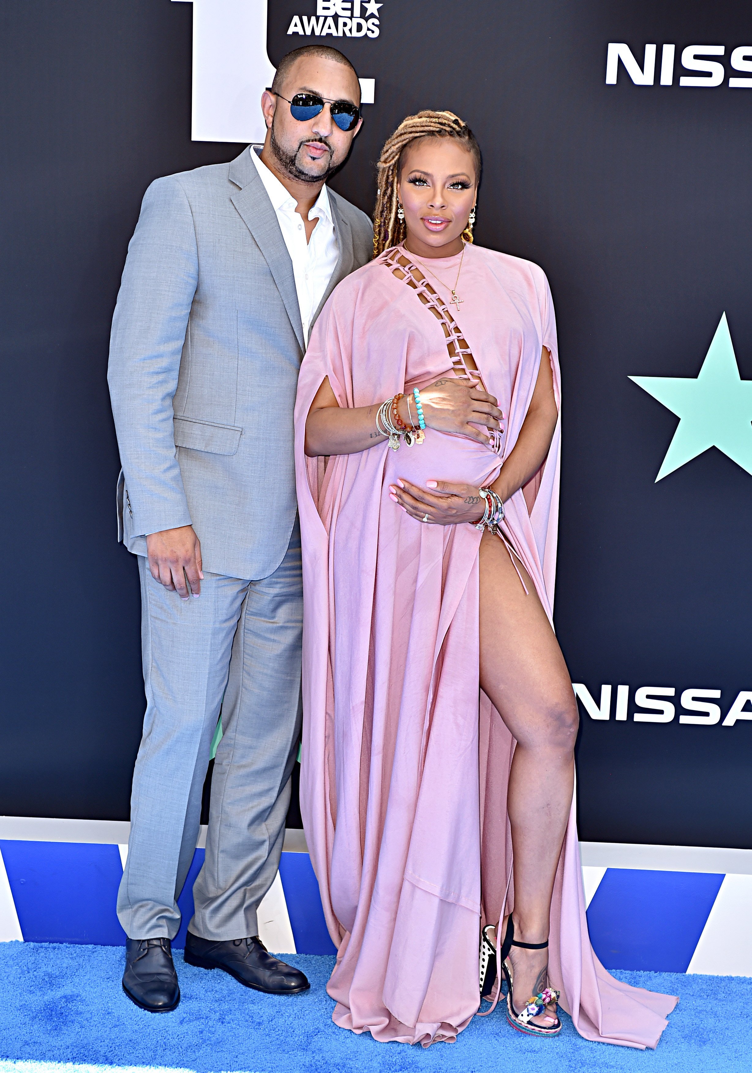 Eva Marcille & husband, Michael Sterling at the BET Awards on June 23, 2019 in California | Photo: Getty Images