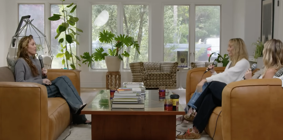 Miley Cyrus is on a podcast, as seen from a video post dated June 19, 2025. | Source: YouTube/SorryWe'reCyrus