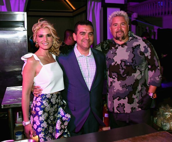 Lisa Valastro, chef Buddy Valastro, and Guy Fieri's El Burro Borracho owner Guy Fieri attend the 12th annual Vegas Uncork'd by Bon Appetit Grand Tasting on May 11, 2018, in Las Vegas, Nevada. | Source: Getty Images.