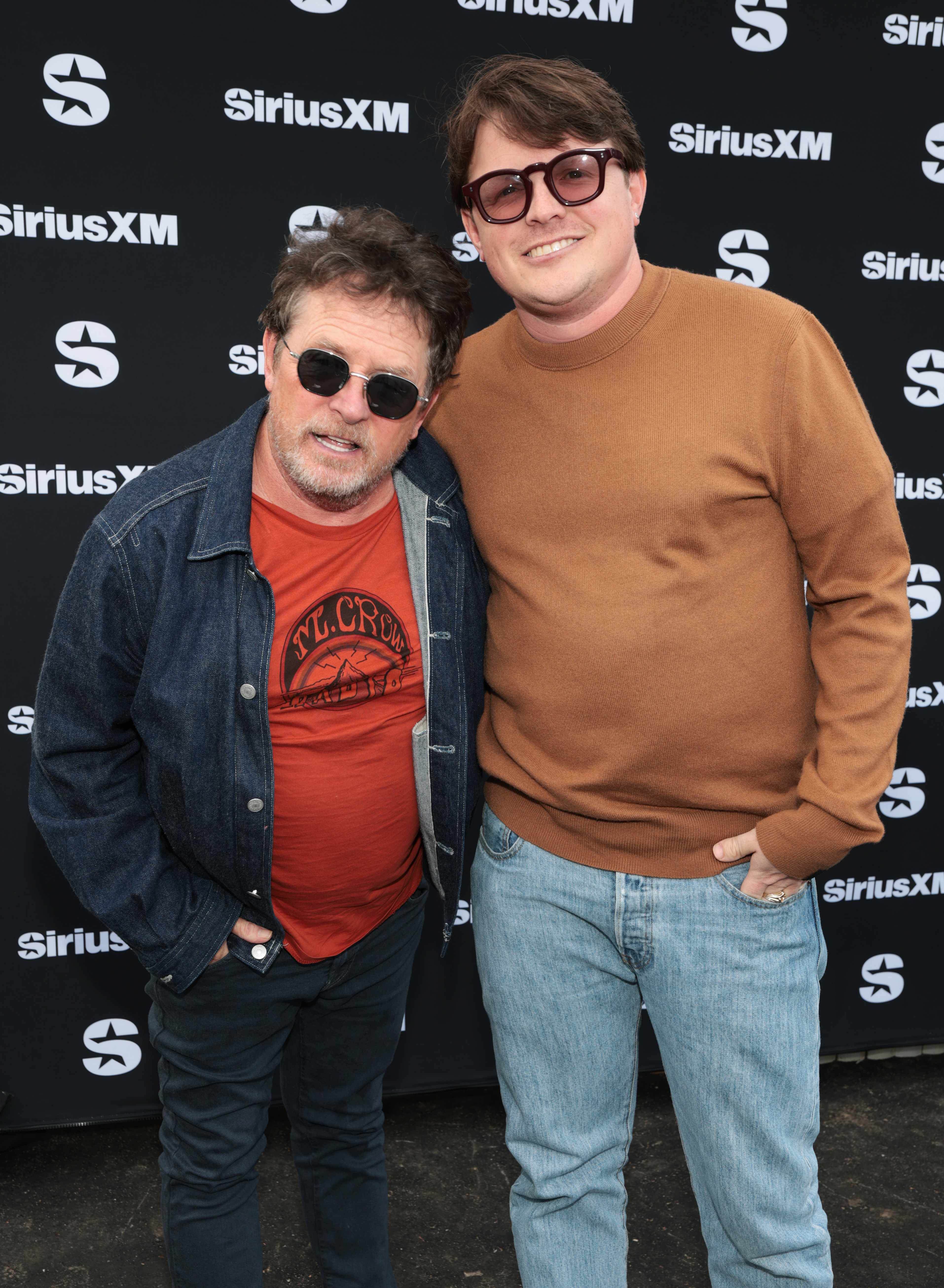 Michael J. and Sam Michael Fox at the launch of the "Maximum Metallica" channel on August 28, 2025, in Amagansett, New York. | Source: Getty Images