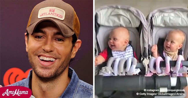 Enrique Iglesias shared a rare video of his laughing babies that quickly went viral	