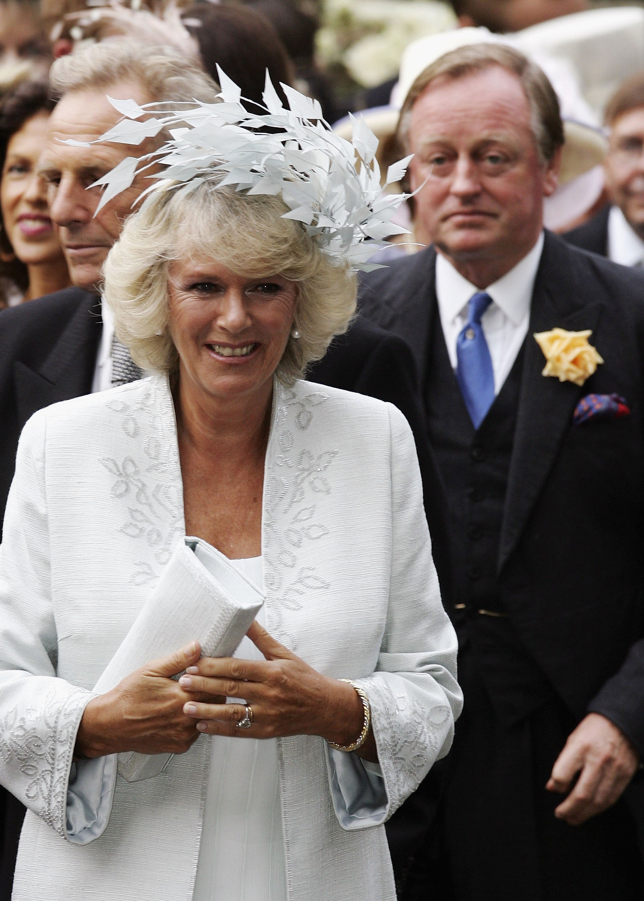 Camilla, Queen Consort and Andrew Parker-Bowles at St. Nicholas Church at Rotherfield Greys in Oxfordshire on September 10, 2005, England. | Source: Getty Images