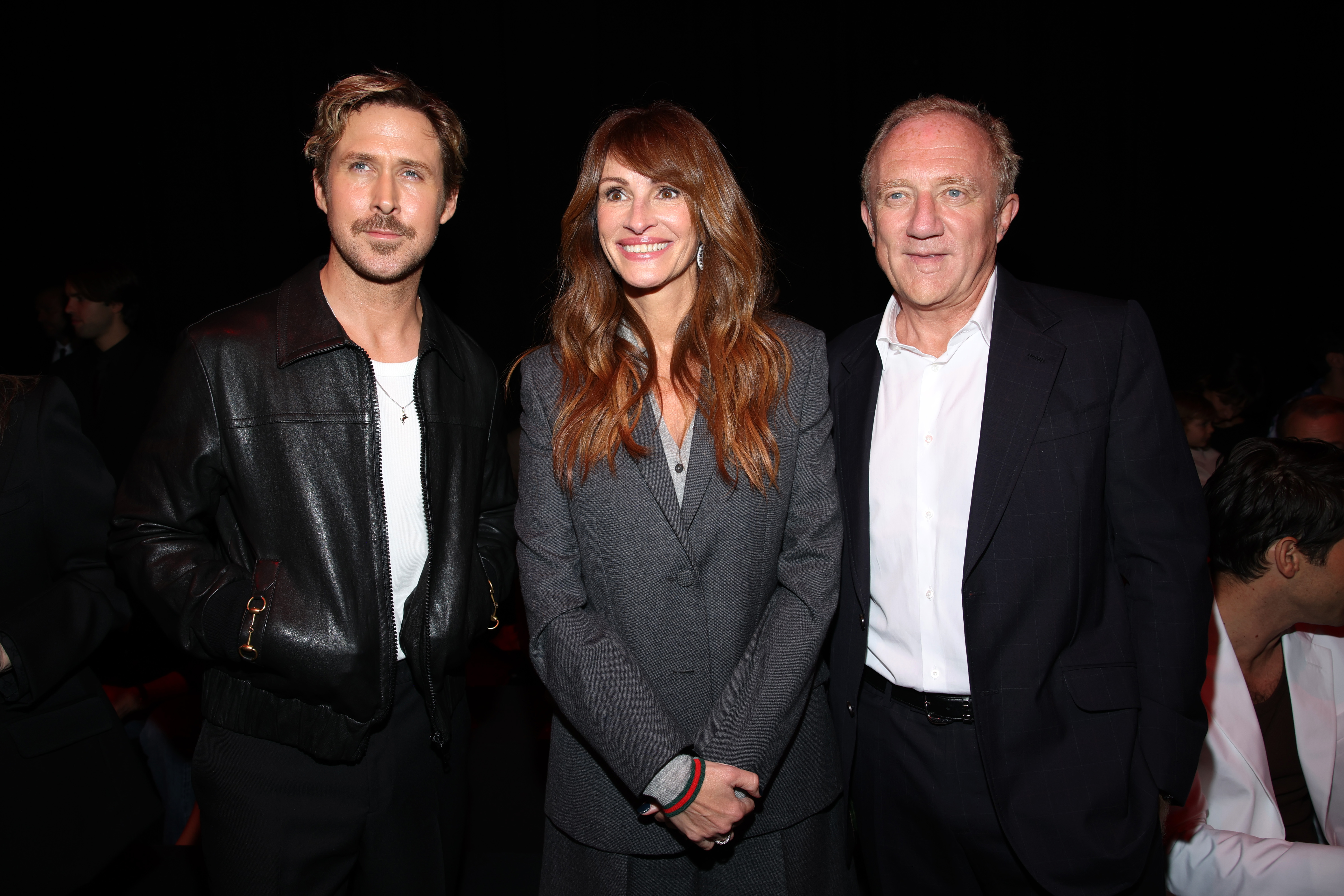 Ryan Gosling, Julia Roberts, and François-Henri Pinault spotted at Gucci Ancora during Milan Fashion Week on September 22, 2023 in Milan, Italy | Source: Getty Images