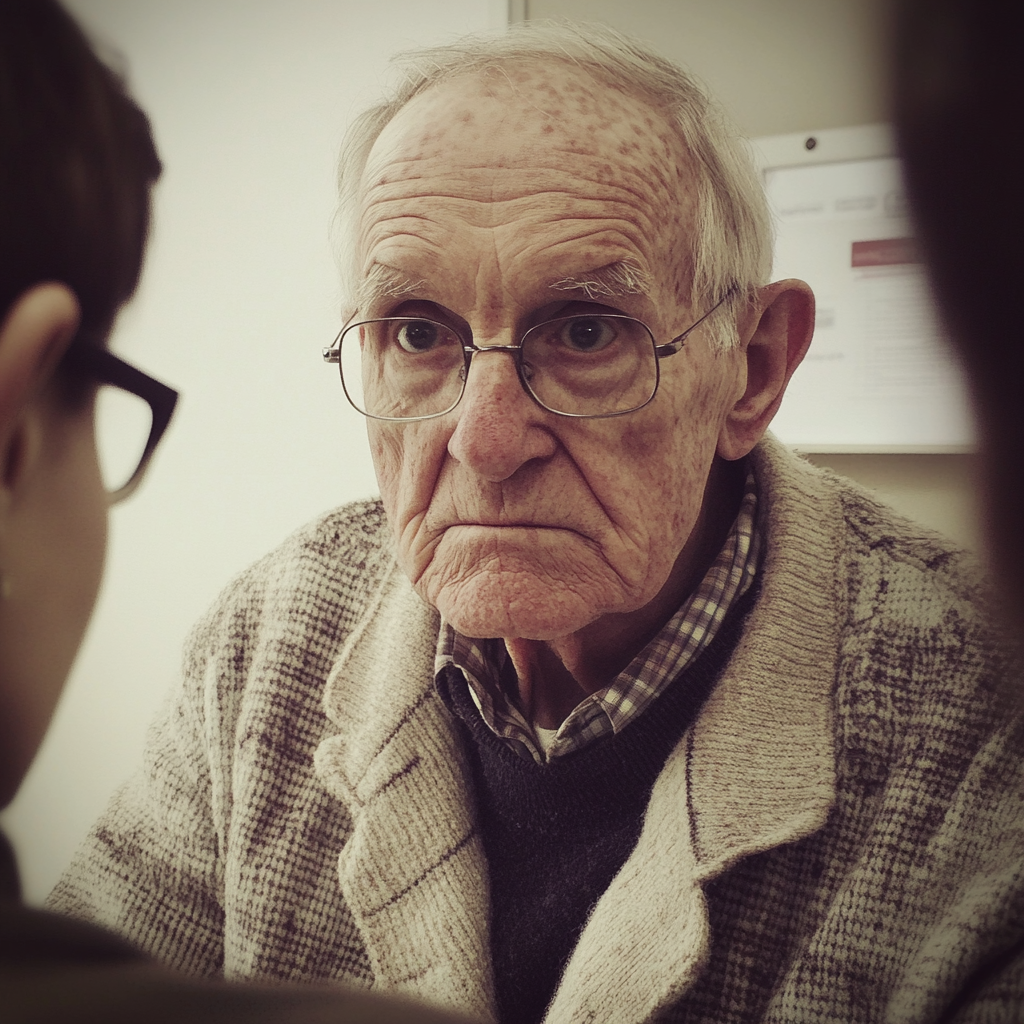 An elderly man at the doctor's office | Source: Midjourney