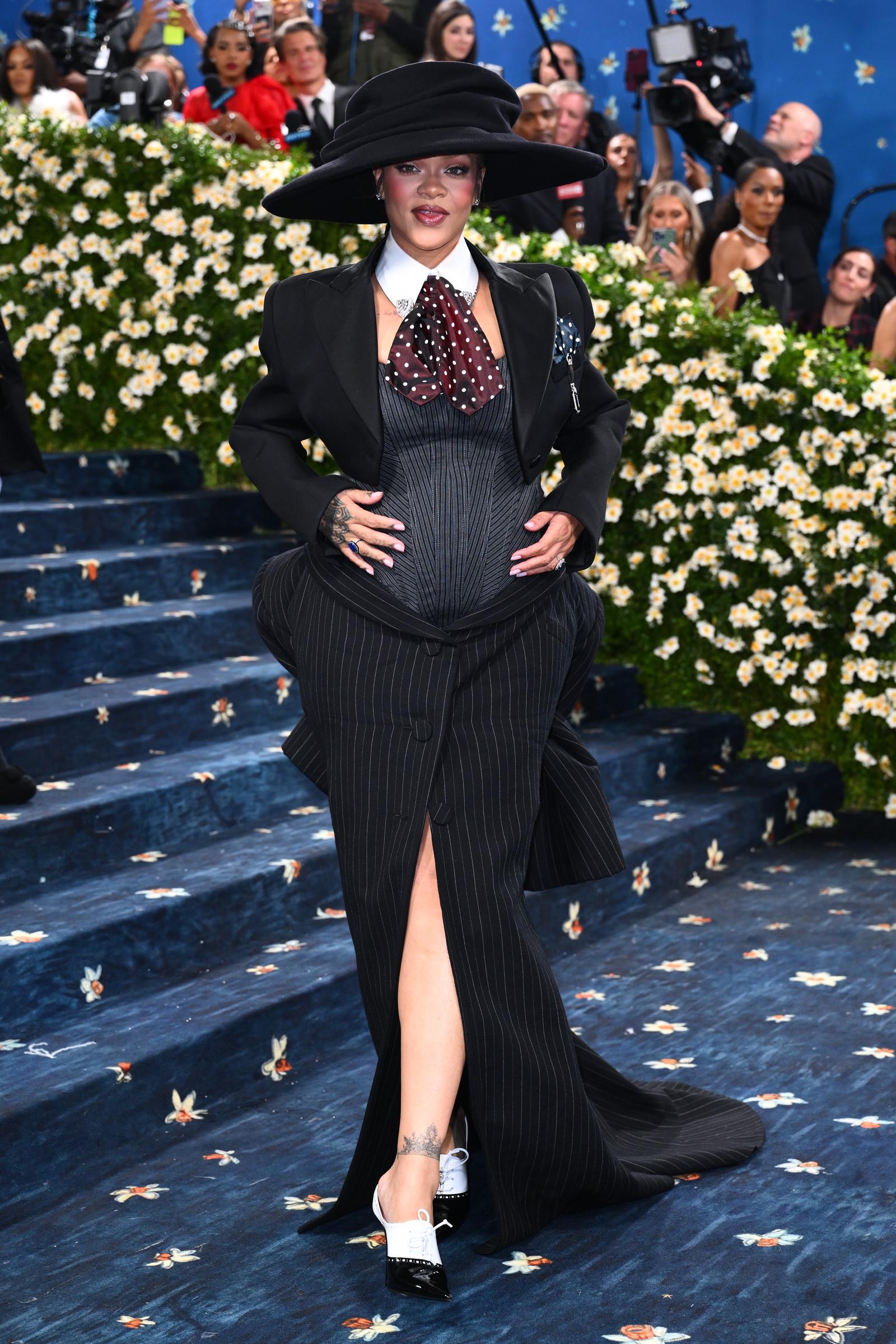 Rihanna attends the Met Gala Celebrating "Superfine: Tailoring Black Style" on May 5, 2025, in New York City. | Source: Getty Images