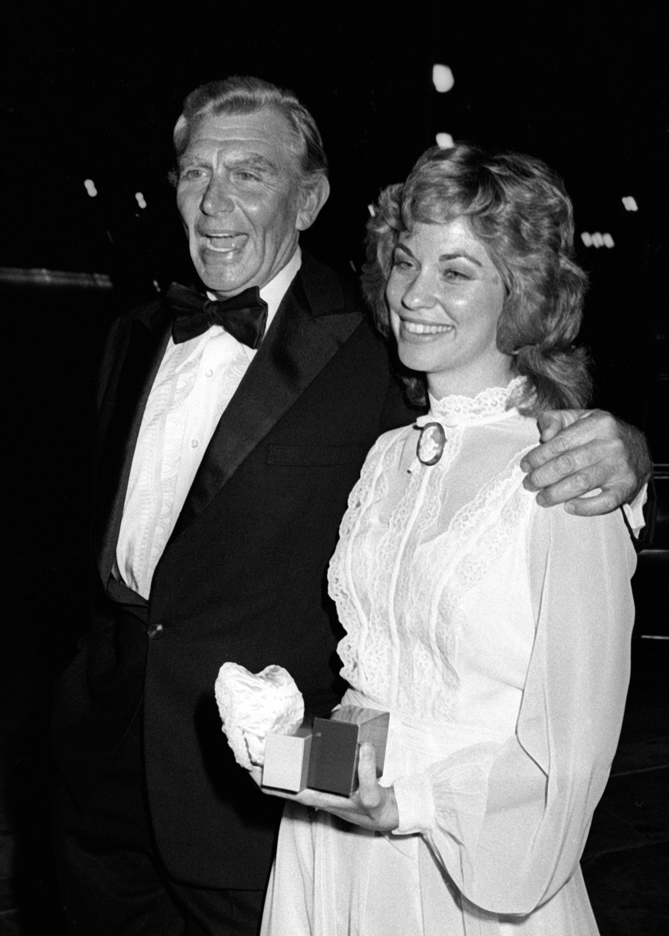 Andy Griffith and wife Cindi Knight attend the party for 33rd Annual Primetime Emmy Awards on September 13, 1981, in Los Angeles, California. | Source: Getty Images.