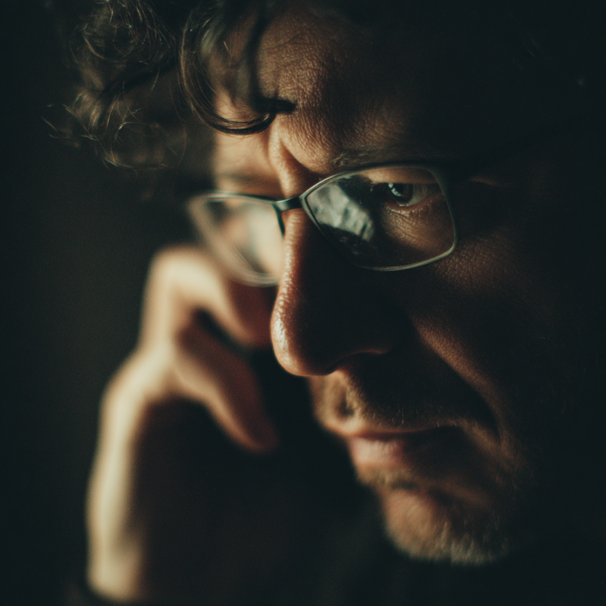 A man talking on the phone | Source: Midjourney