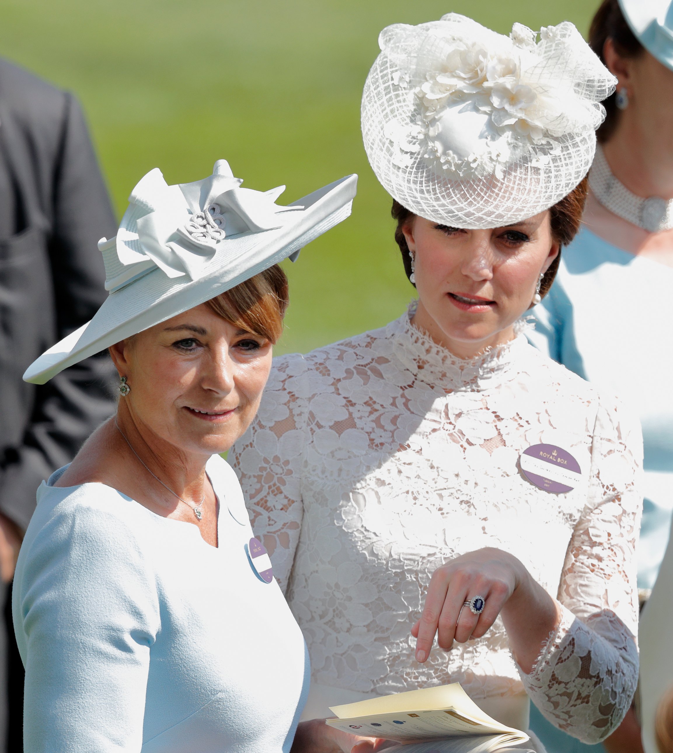 Kate Middleton and her mother Carole Middleton during day 1 of Royal Ascot at Ascot Racecourse on June 20, 2017 in Ascot, England. / Source: Getty Images