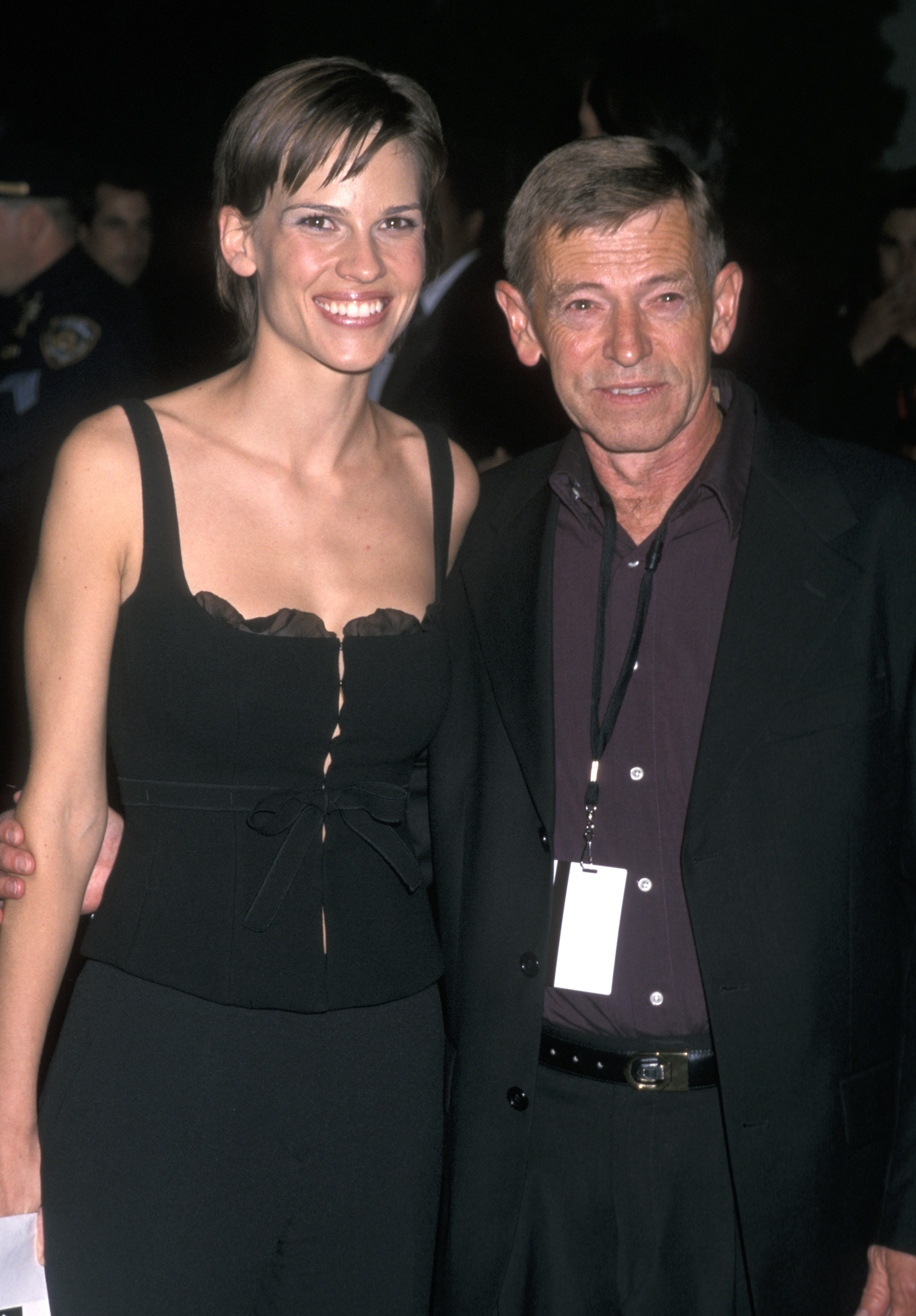 Hilary Swank and her father Stephen Swank photographed at the Hudson Hotel on October 20, 2001 in New York City, New York | Source: Getty Images