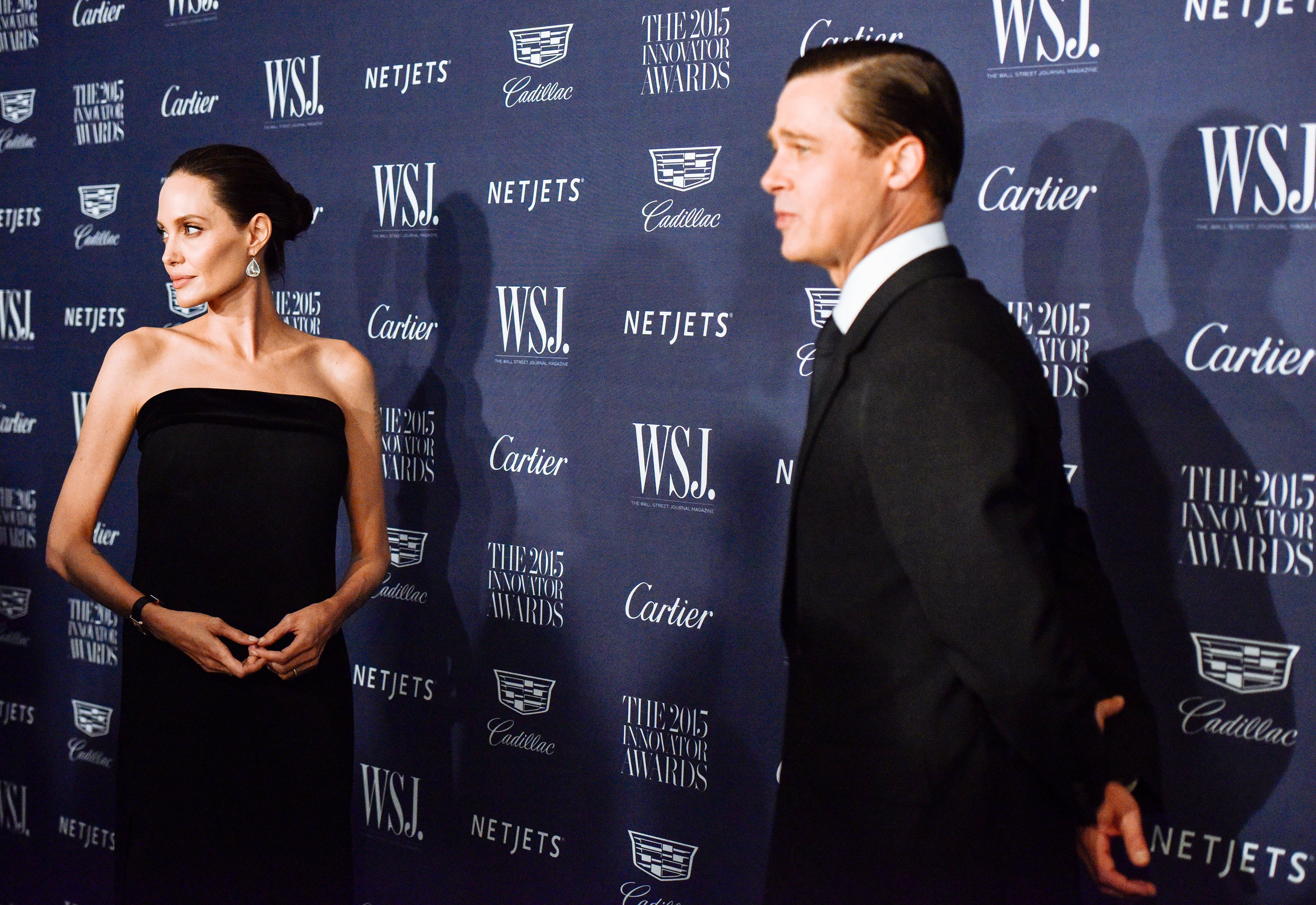 Angelina Jolie and Brad Pitt at the 2015 WSJ Magazine Innovator Awards in New York City on November 4, 2015 | Source: Getty Images