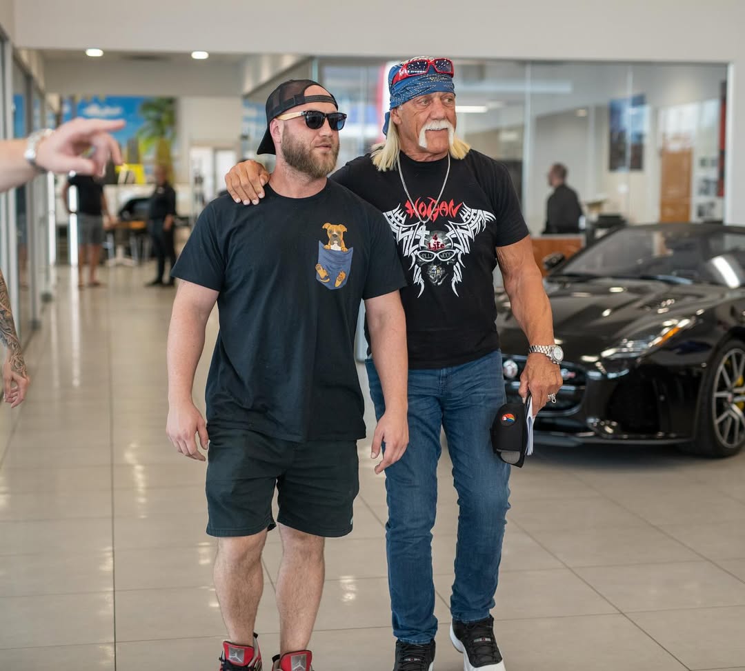 Nick and Hulk Hogan from a post dated July 27, 2025. | Source: Instagram/nickhogan