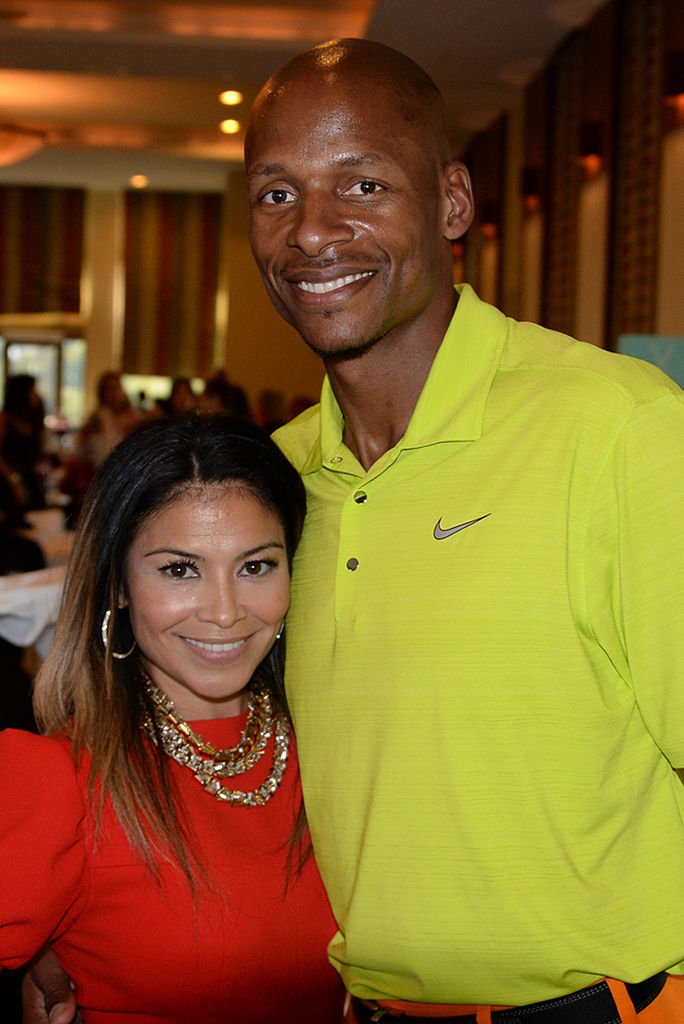 Ray Allen and his wife, Shannon Walker Williams, during a charity golf tournament on January 27, 2014. | Photo: Getty Images