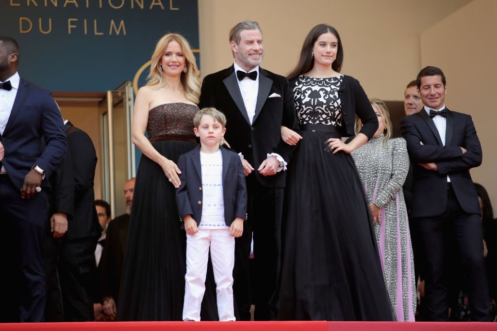 John Travolta and Kelly Preston with their children at a screening in France 2018. | Source: Getty Images 