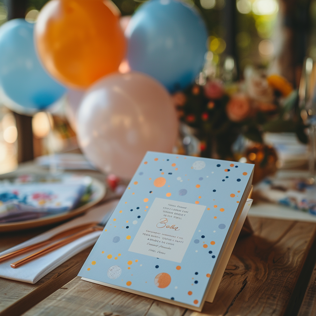 A gender reveal party invitation card for guests | Source: Midjourney